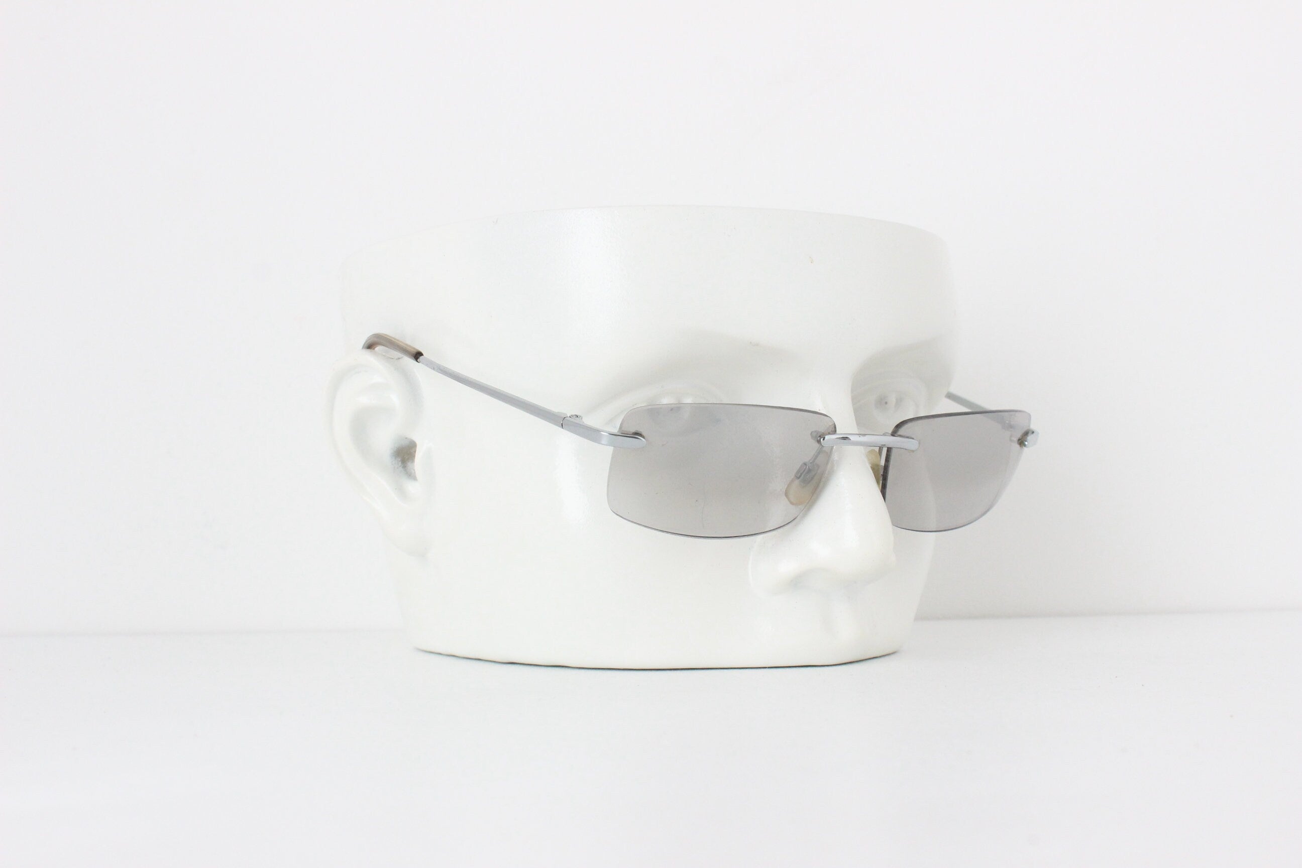Y2K Techno Silver Sunglasses