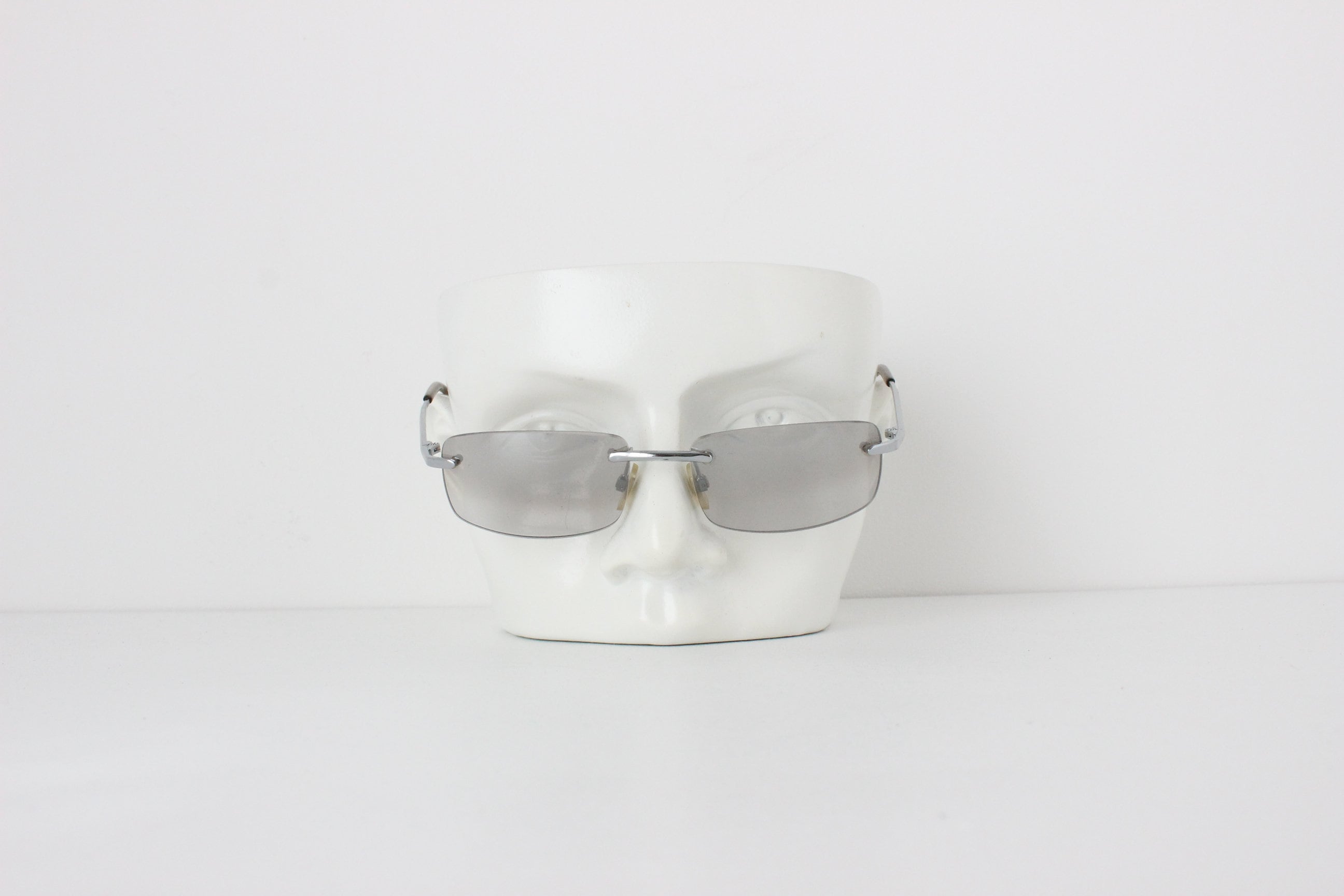 Y2K Techno Silver Sunglasses