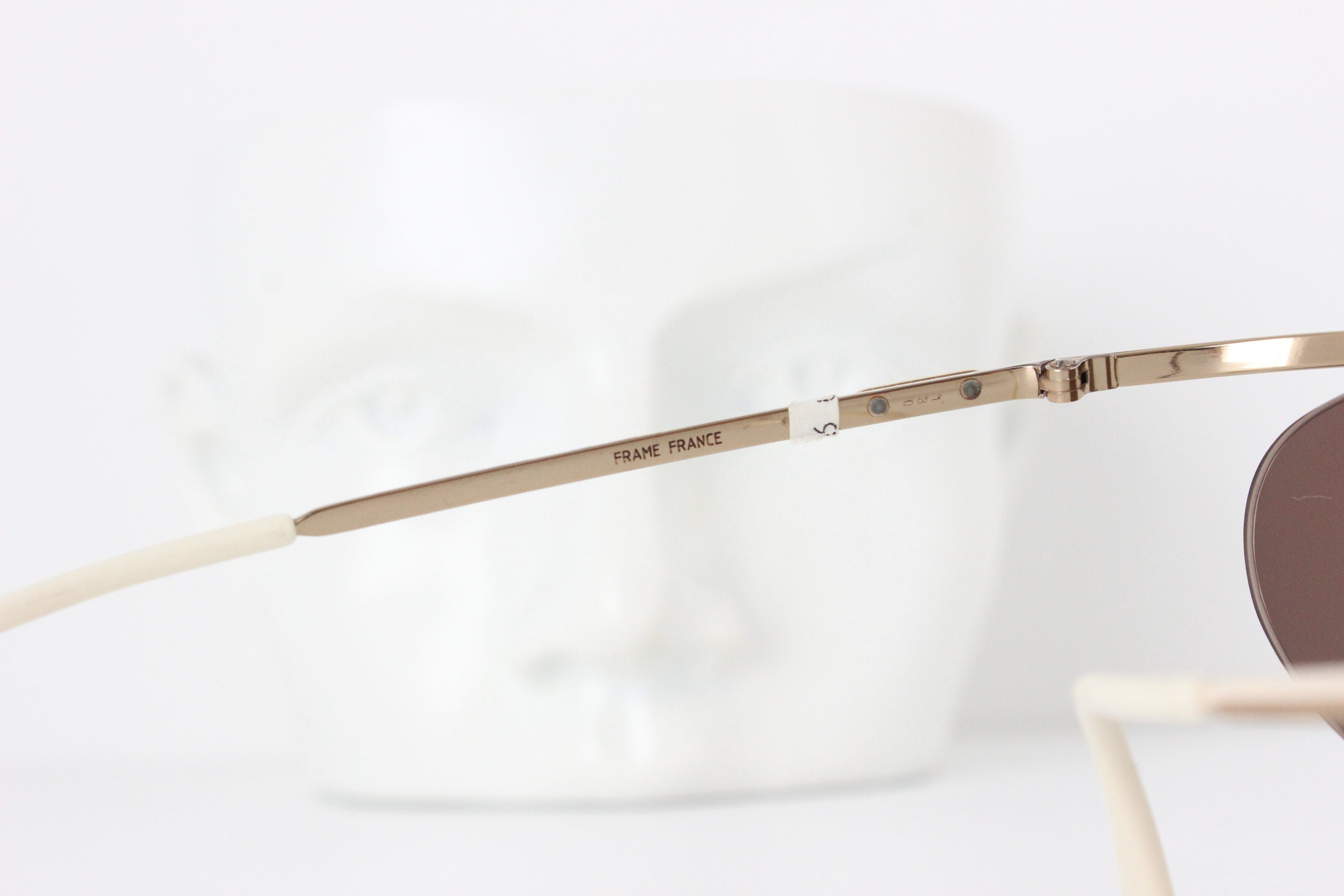 1980s Cacharel France Matte Gold Sunglasses