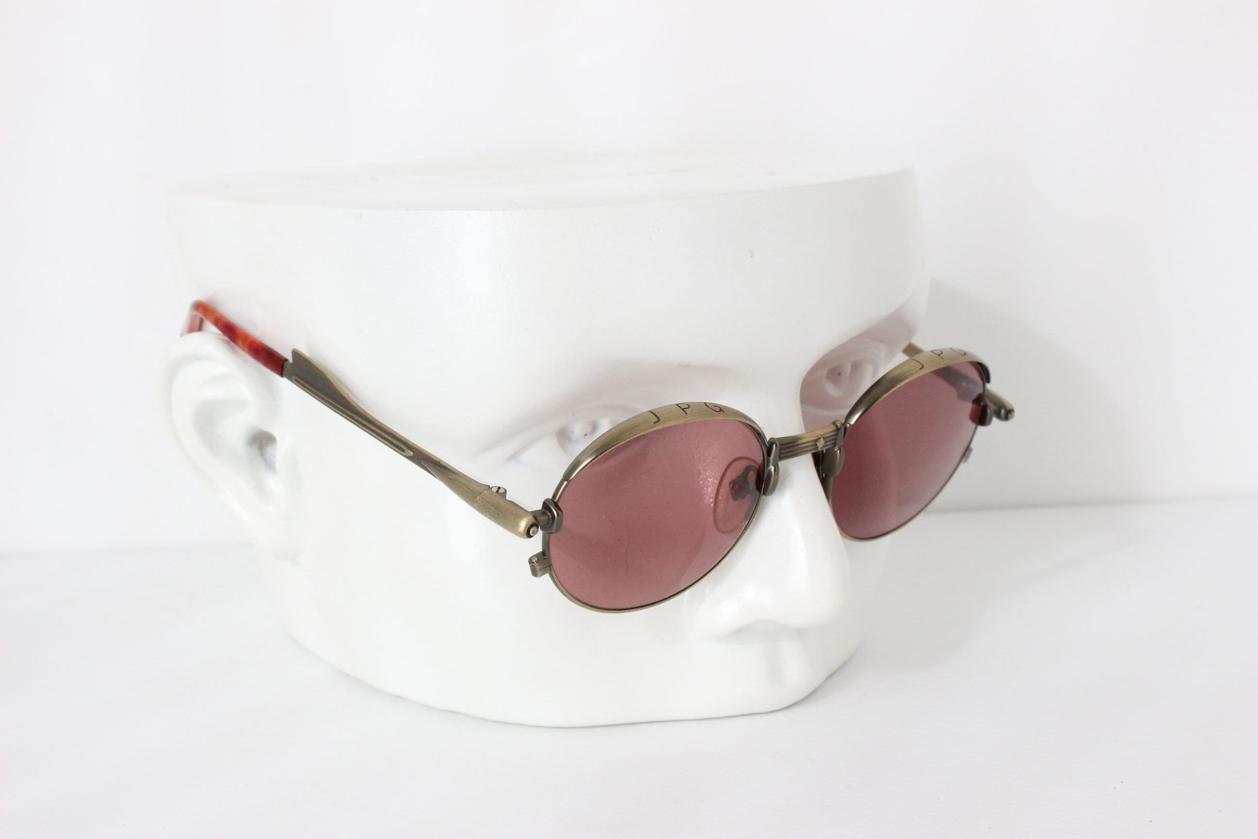 90s Jean Paul Gaultier Collectible Archival Brass Sunglasses