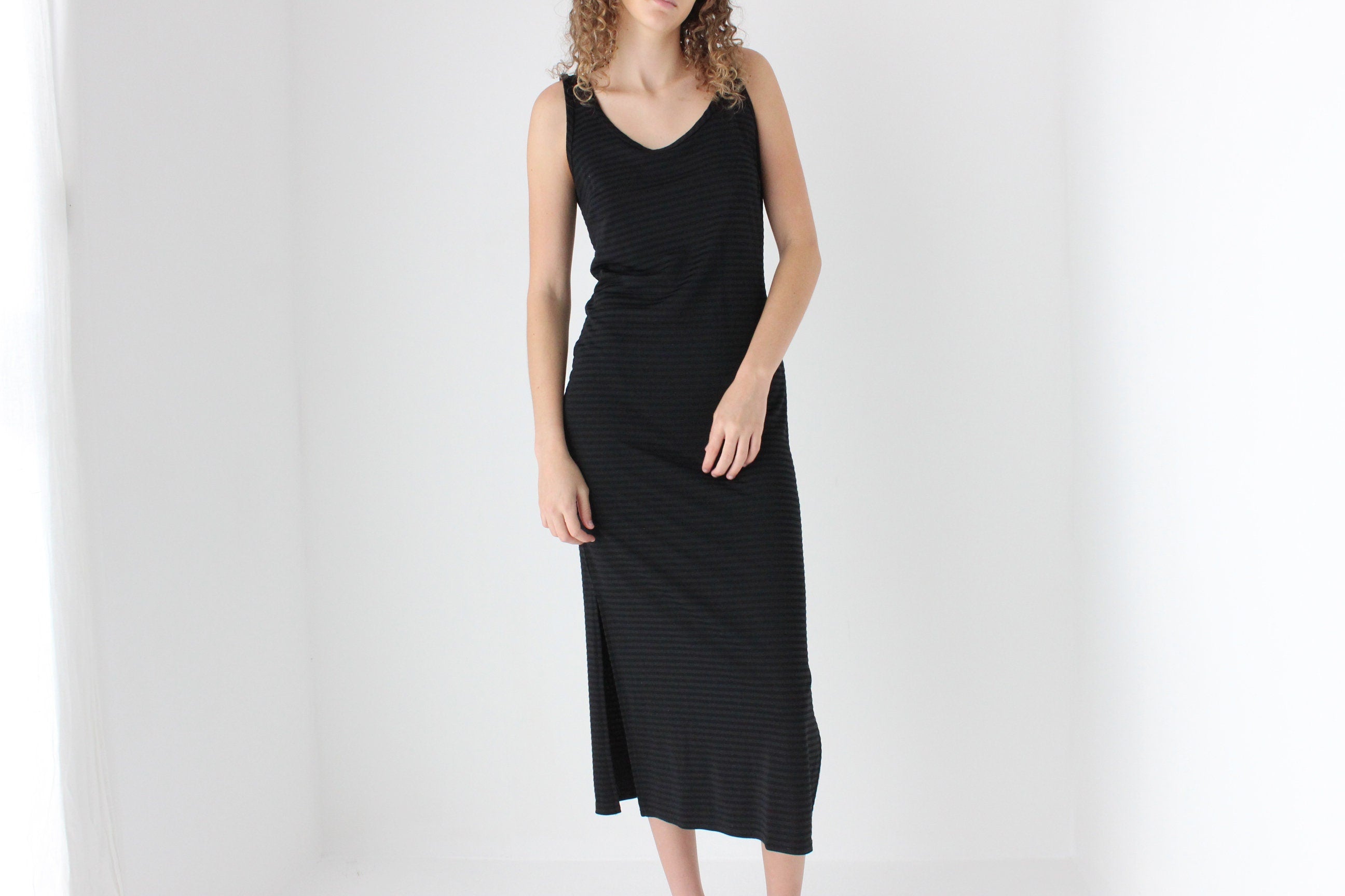 90s Simple Scoop Neck Tank Dress