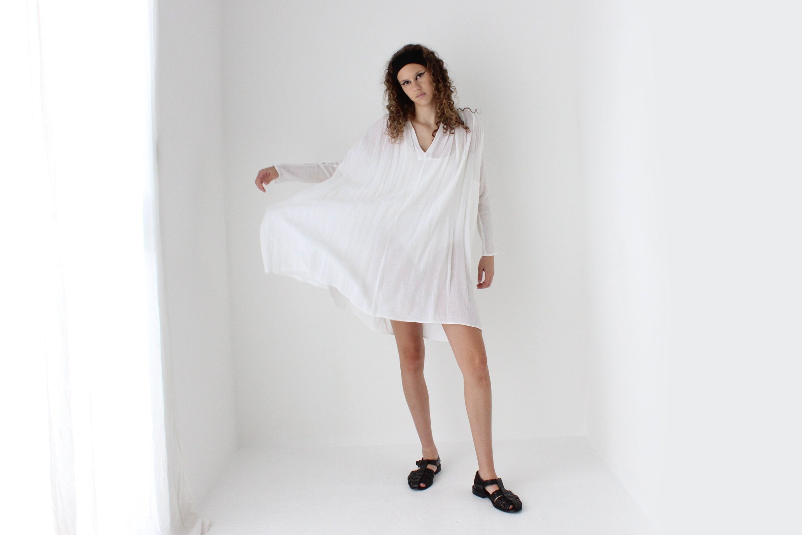 2000s Sunday Atelier Sheer Gauze Beach Dress