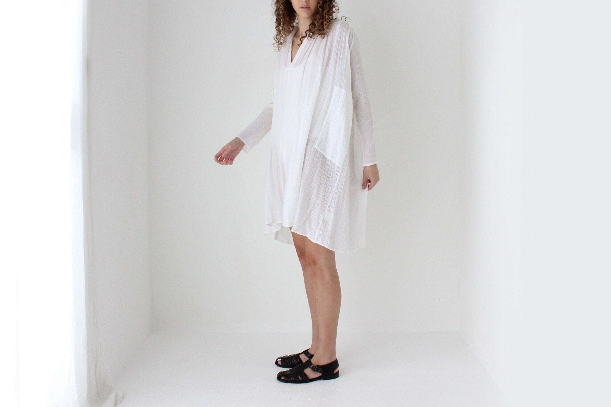 2000s Sunday Atelier Sheer Gauze Beach Dress