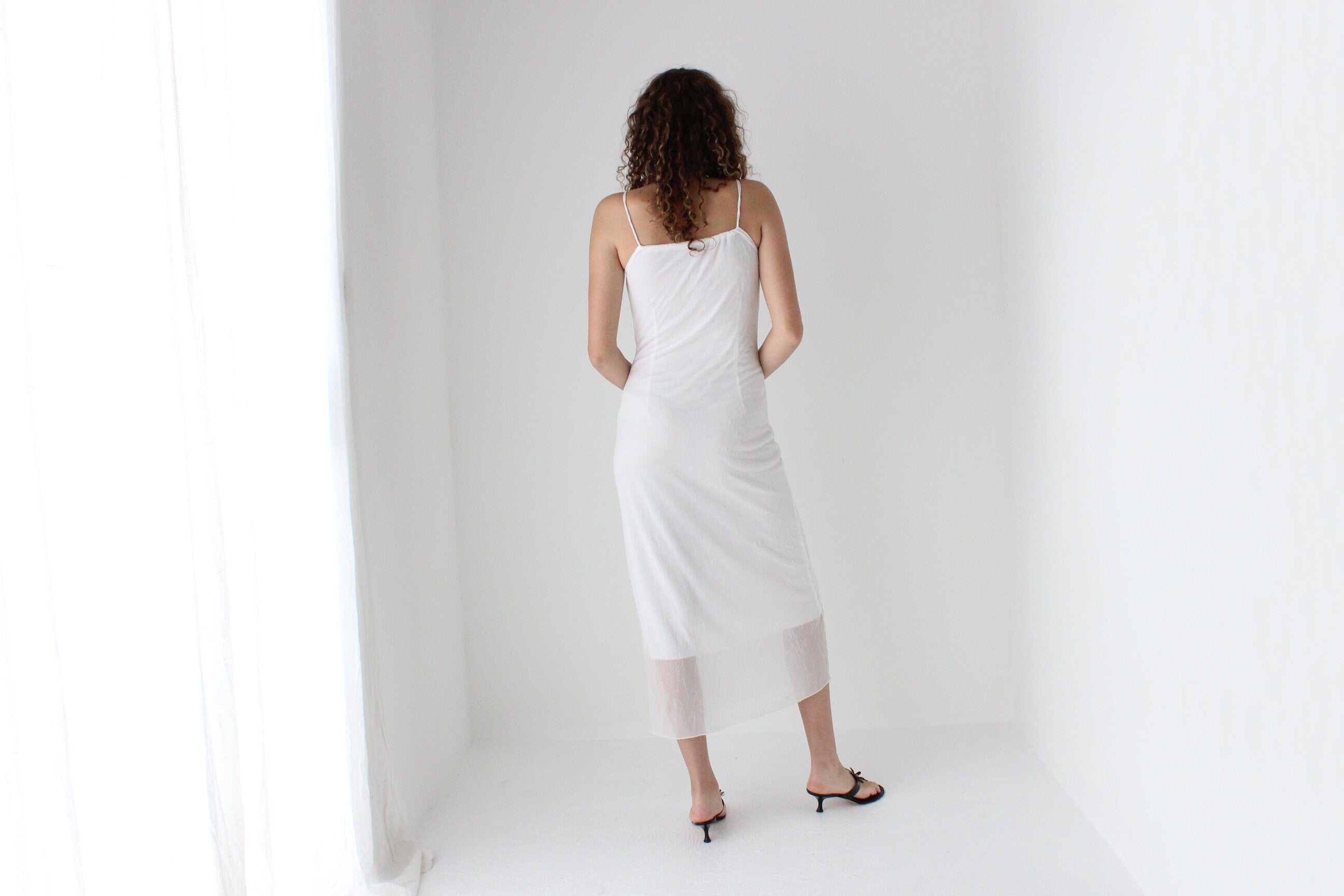 90s Layered Mesh Tank Dress