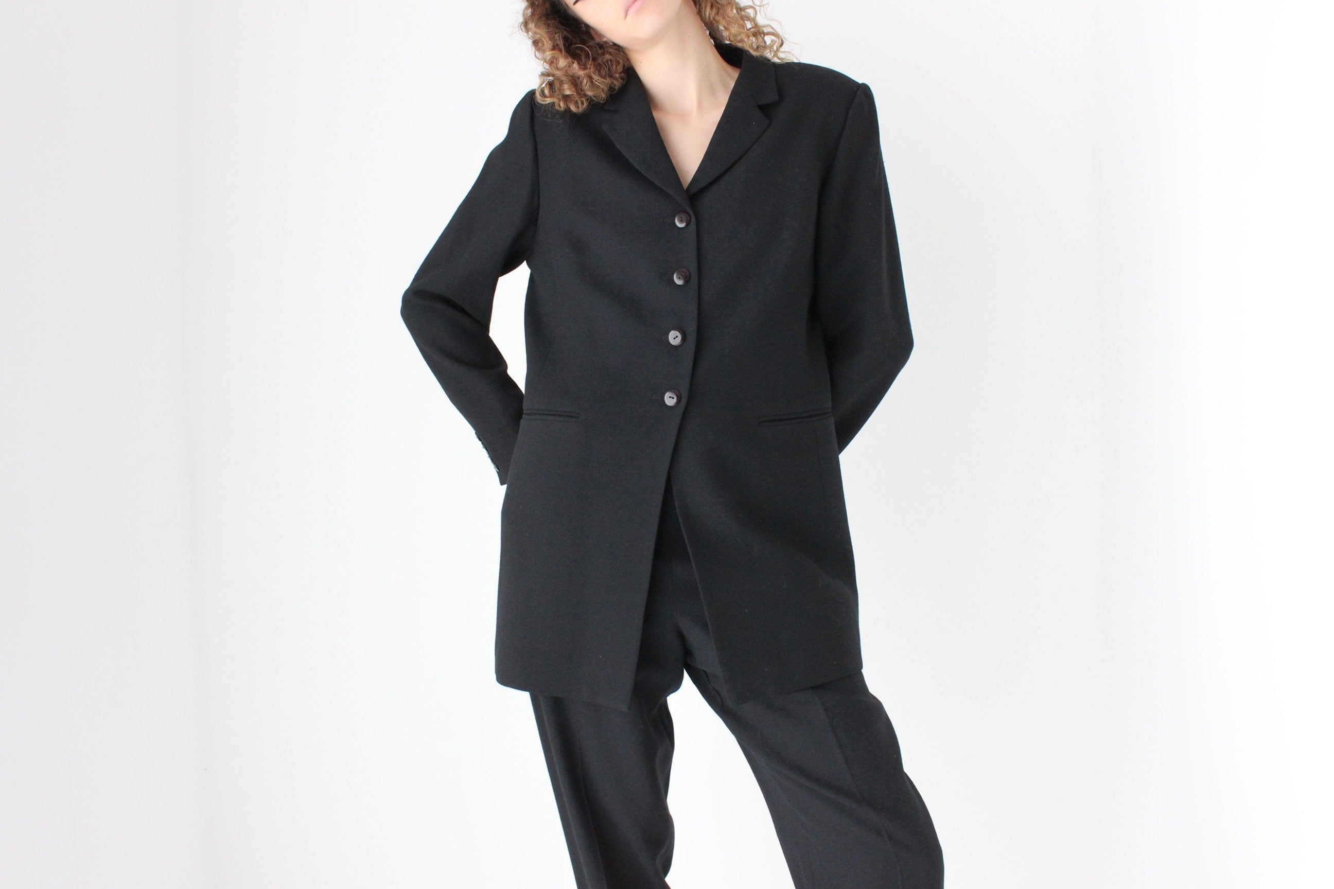 90s Pendelton Long Line Tailored Wool Pant Suit