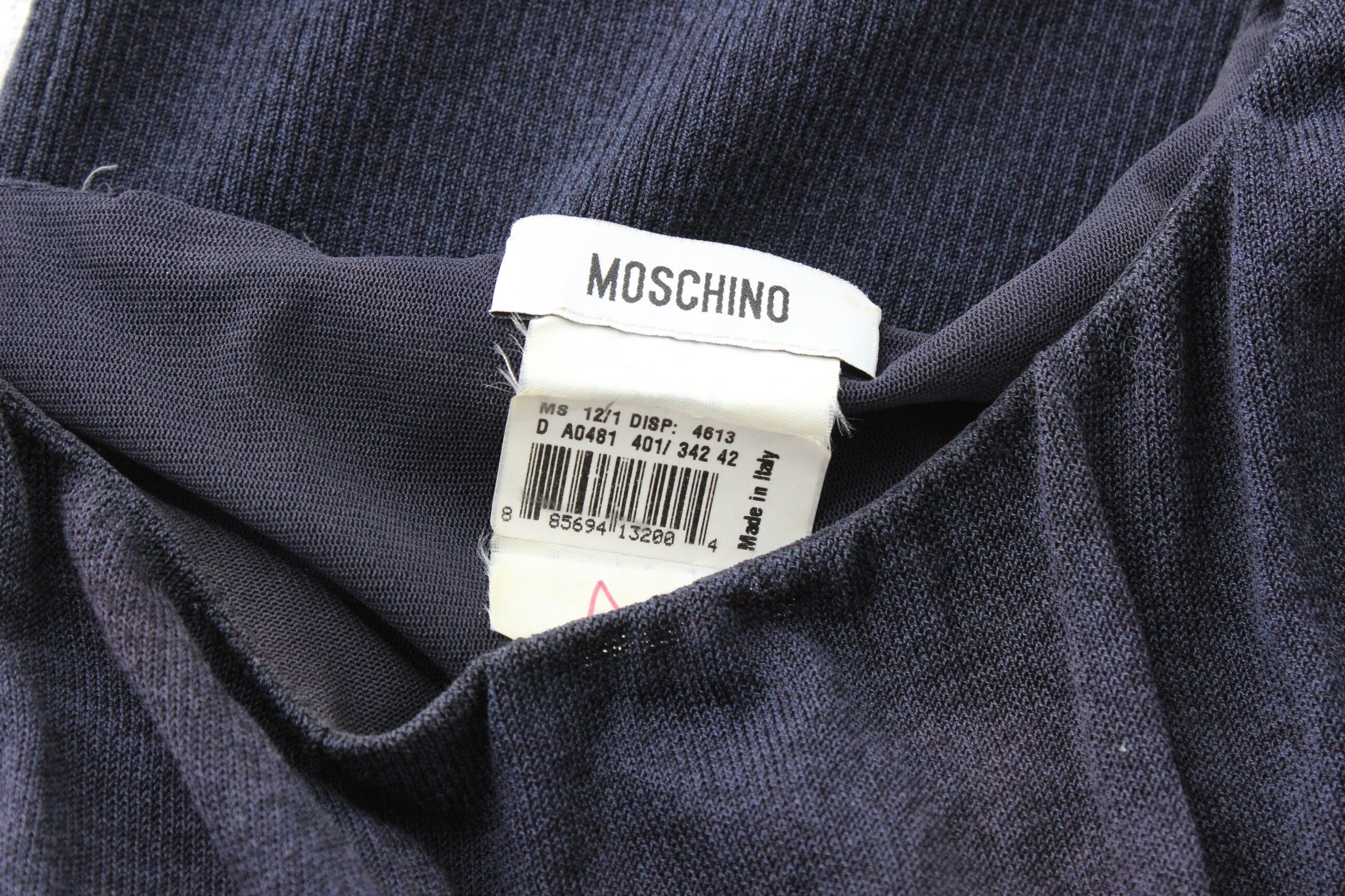 90s Moschino Textured Stretch Knit Mini Dress