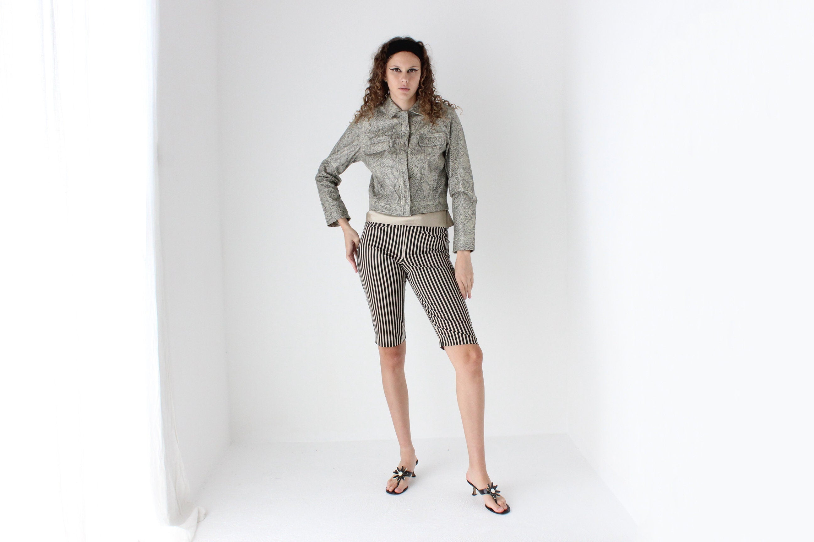 Y2K Striped Long Line Bermuda Shorts - MNZ Vibes