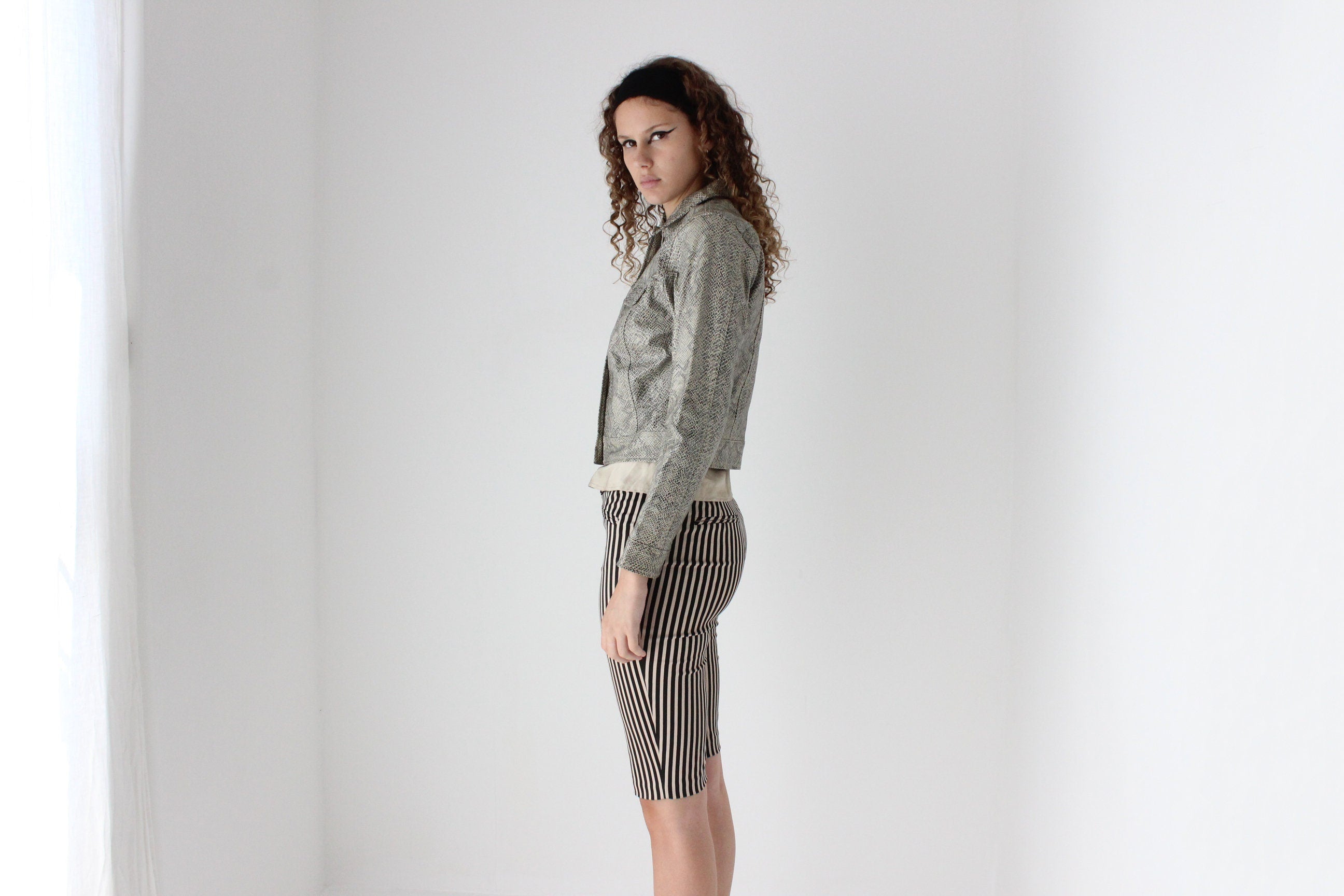 Y2K Striped Long Line Bermuda Shorts - MNZ Vibes