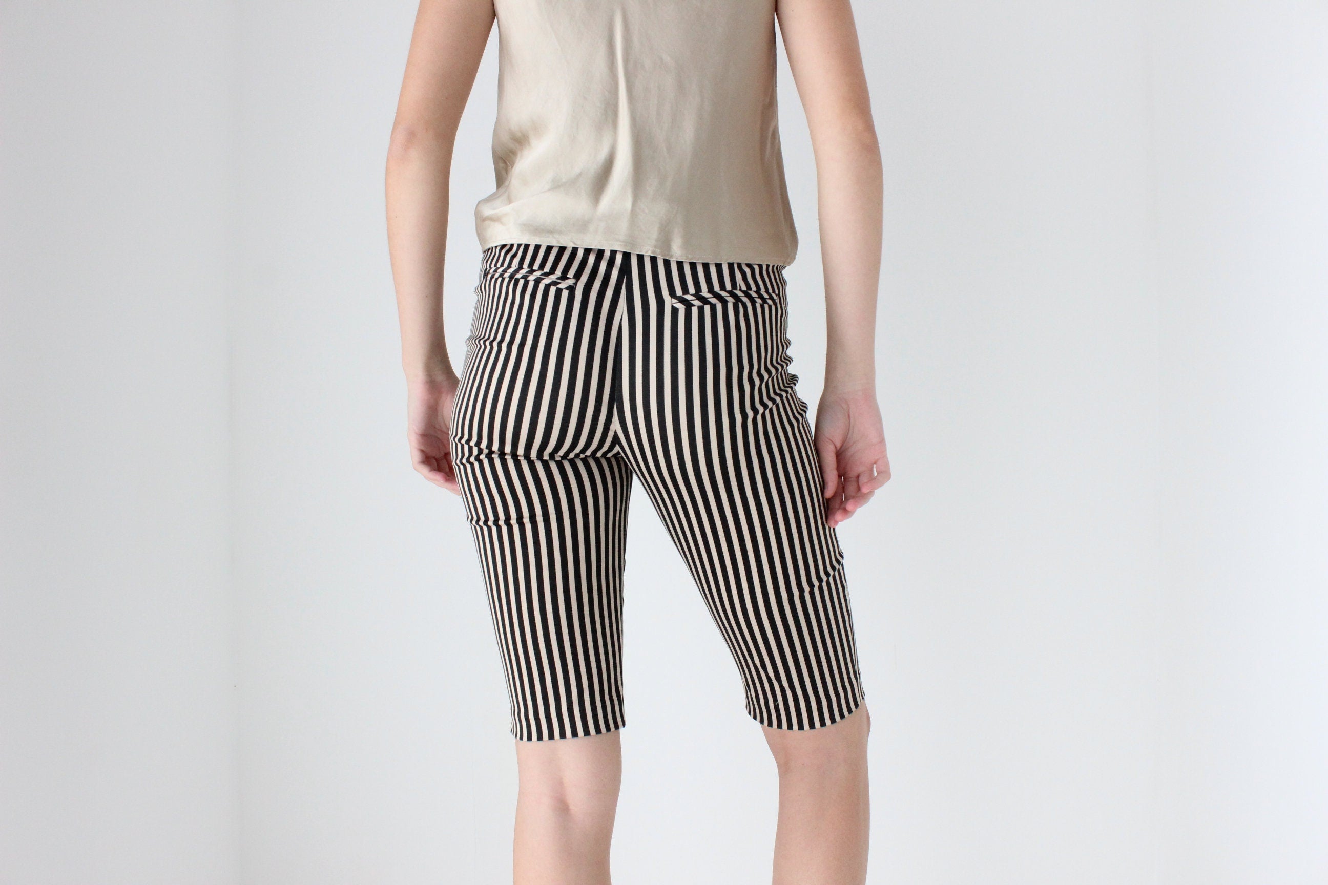 Y2K Striped Long Line Bermuda Shorts - MNZ Vibes