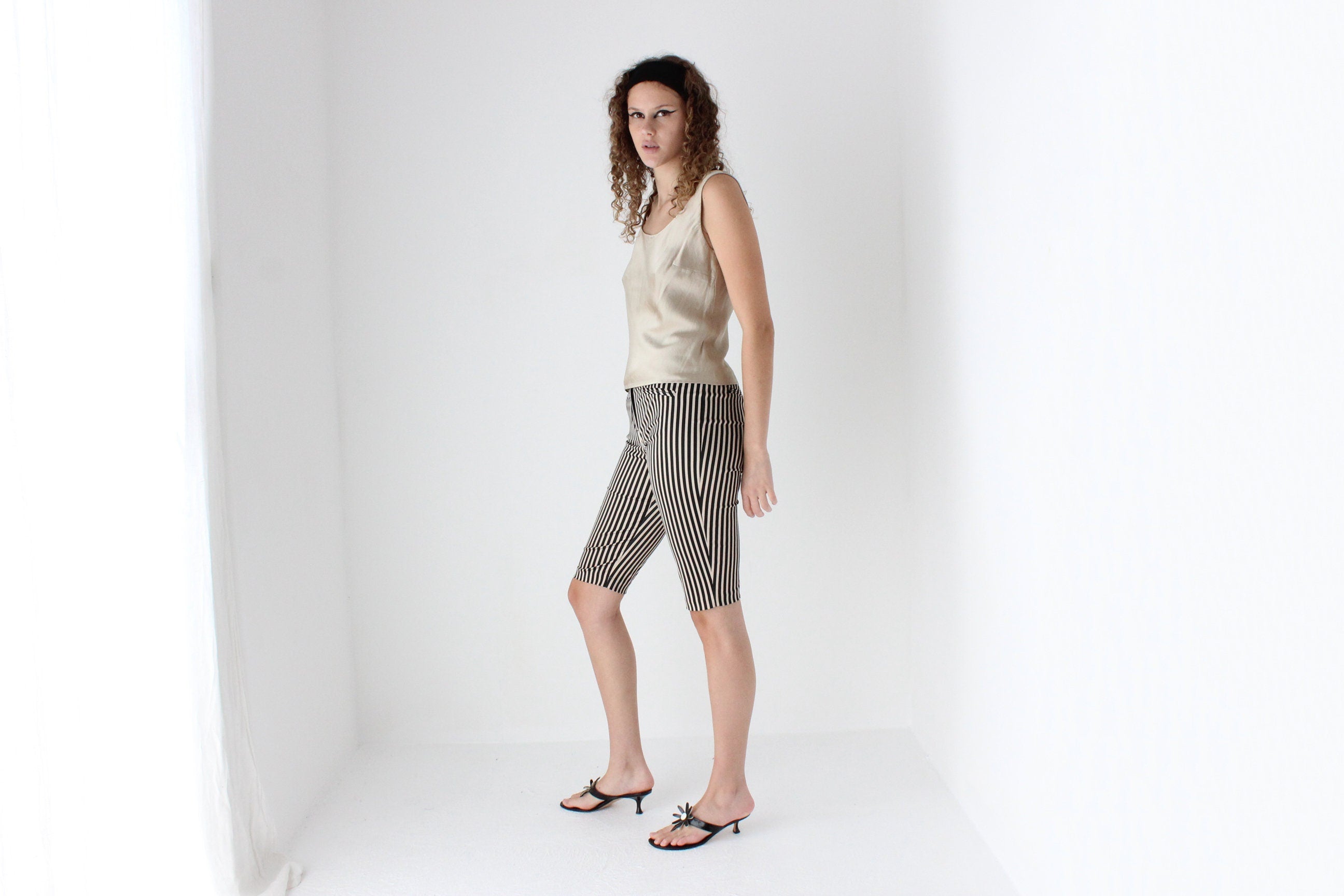 Y2K Striped Long Line Bermuda Shorts - MNZ Vibes