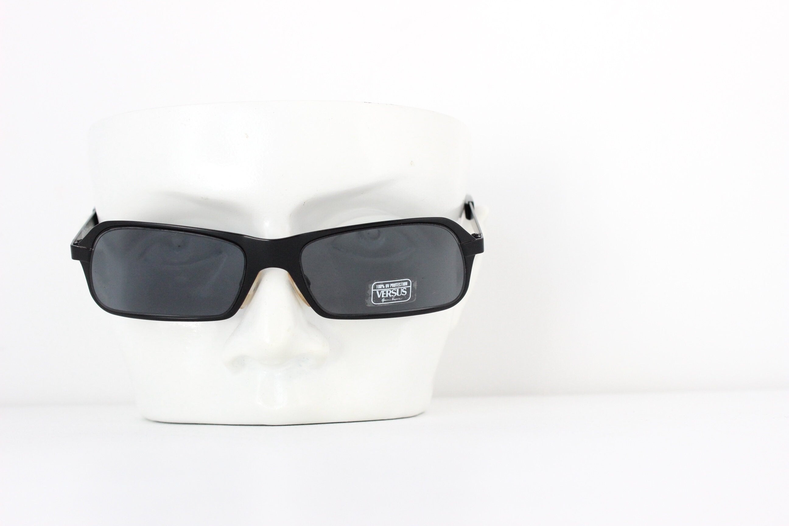 90s VERSUS By GIANNI VERSACE Matte Black Sunglasses