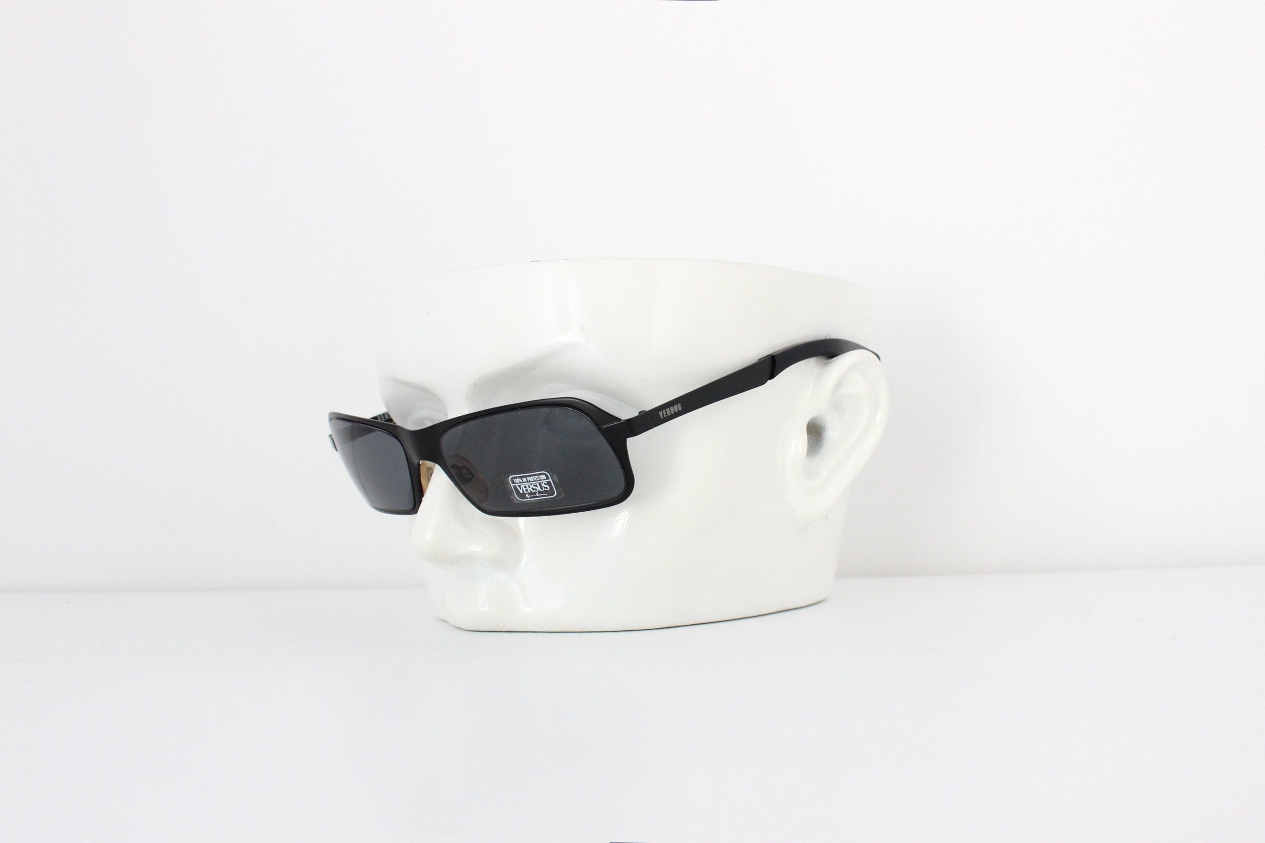 90s VERSUS By GIANNI VERSACE Matte Black Sunglasses