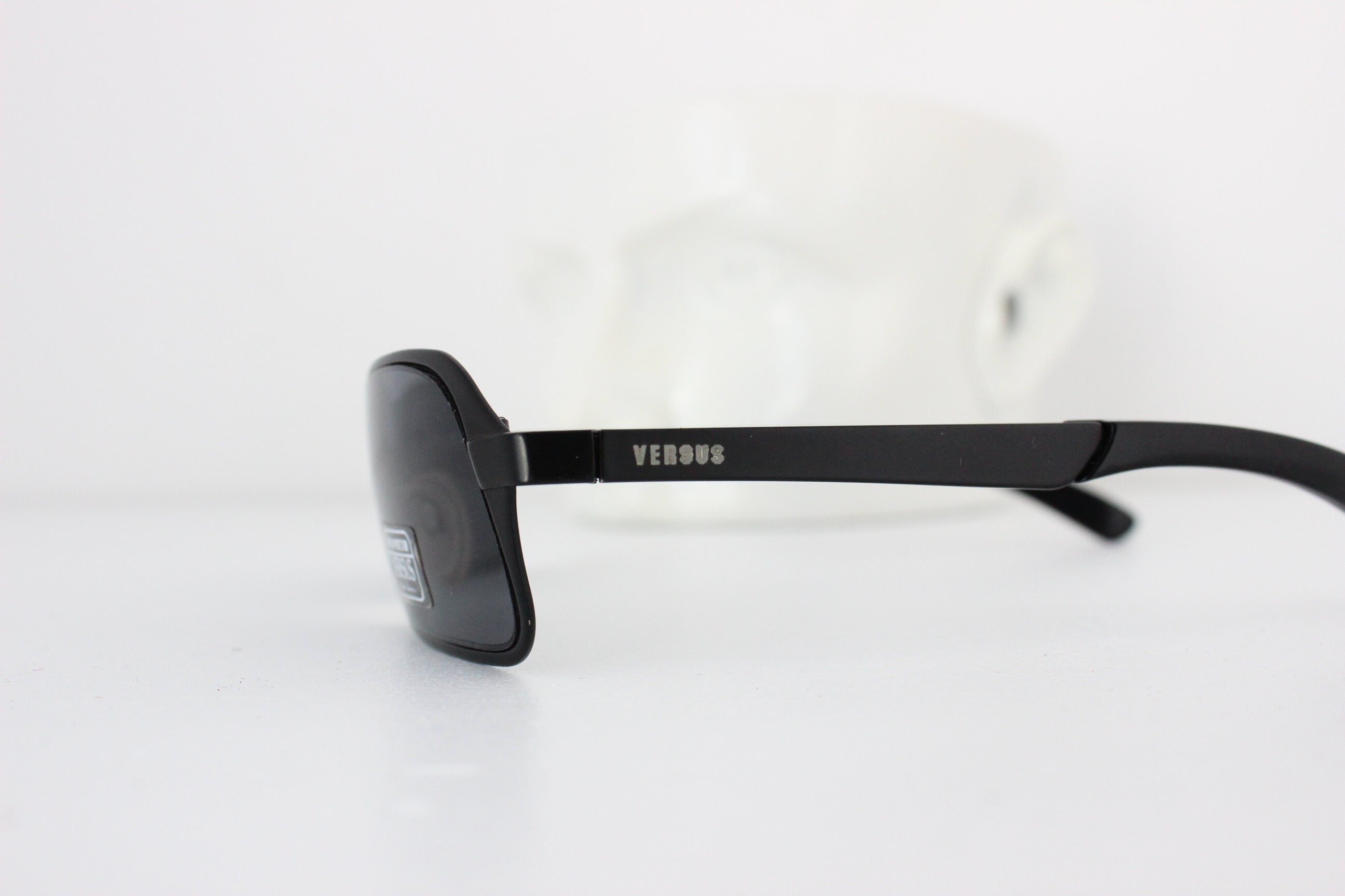 90s VERSUS By GIANNI VERSACE Matte Black Sunglasses