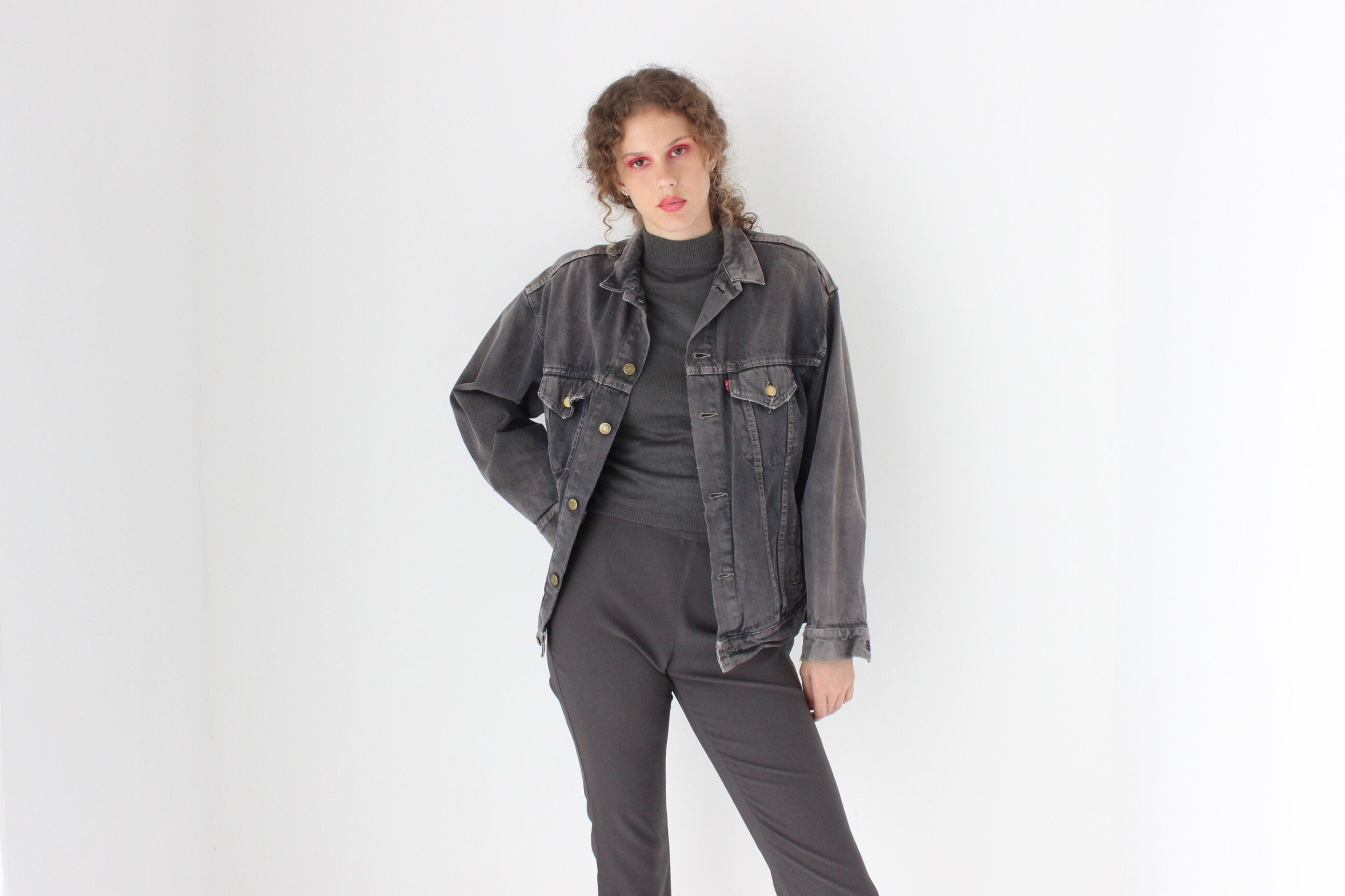 80s LEVIS Faded & Worn In Denim Trucker Jacket