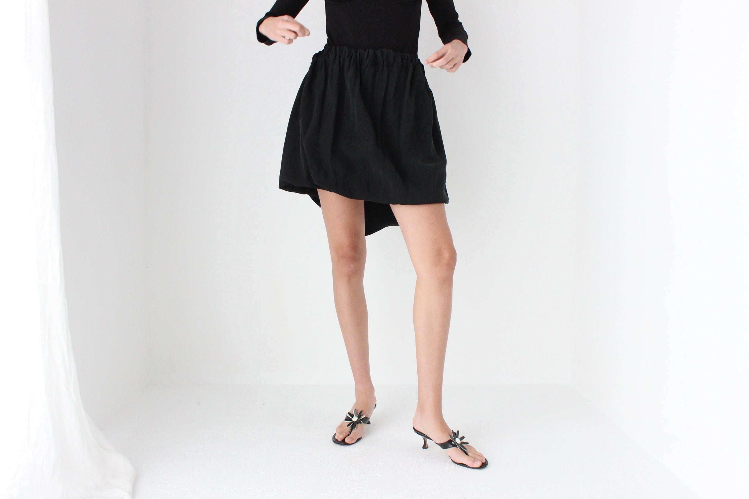 2000s Experimental Silk Bubble Skirt