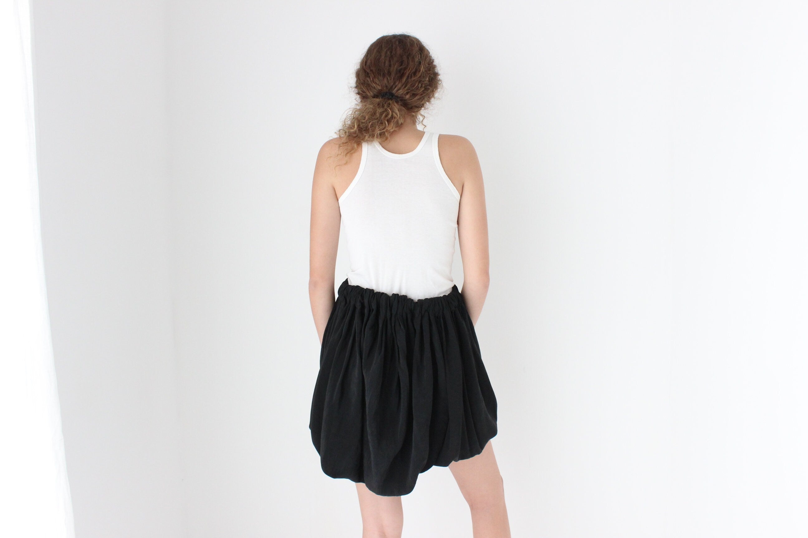 90s Thin Cotton Staple Minimal White Tank Top