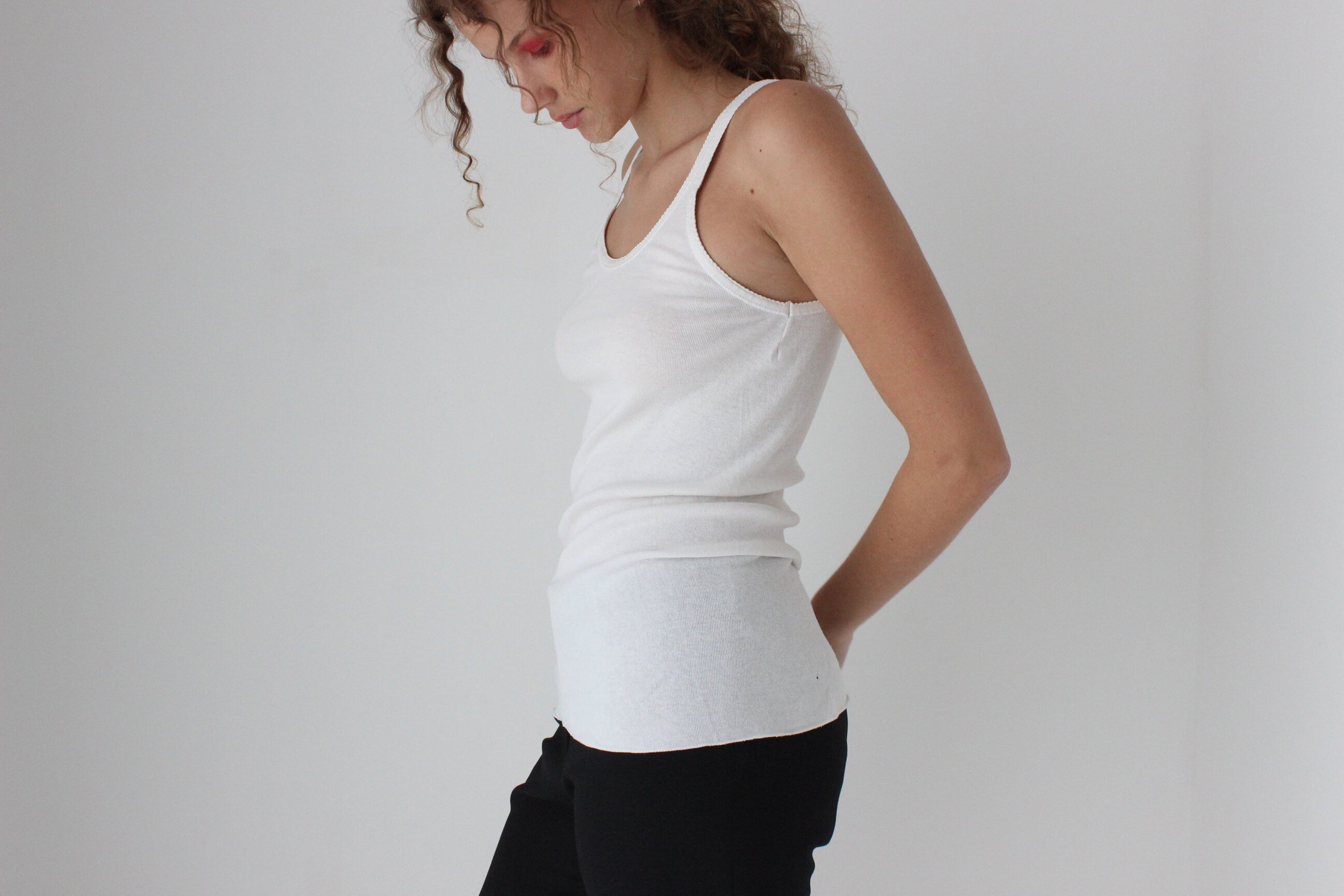 90s Ribbed Cotton Vintage Bonds Tank