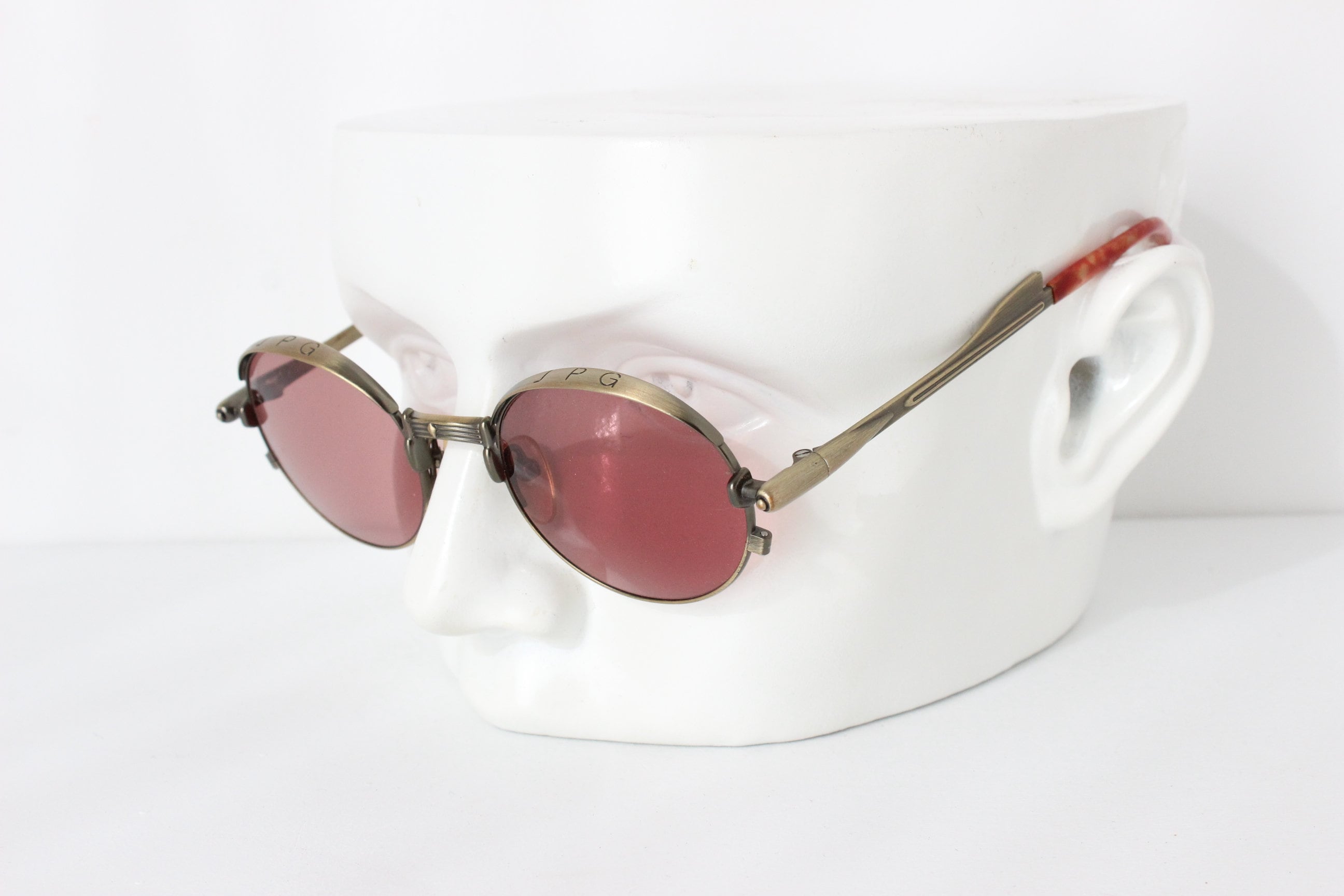 90s Jean Paul Gaultier Collectible Archival Brass Sunglasses