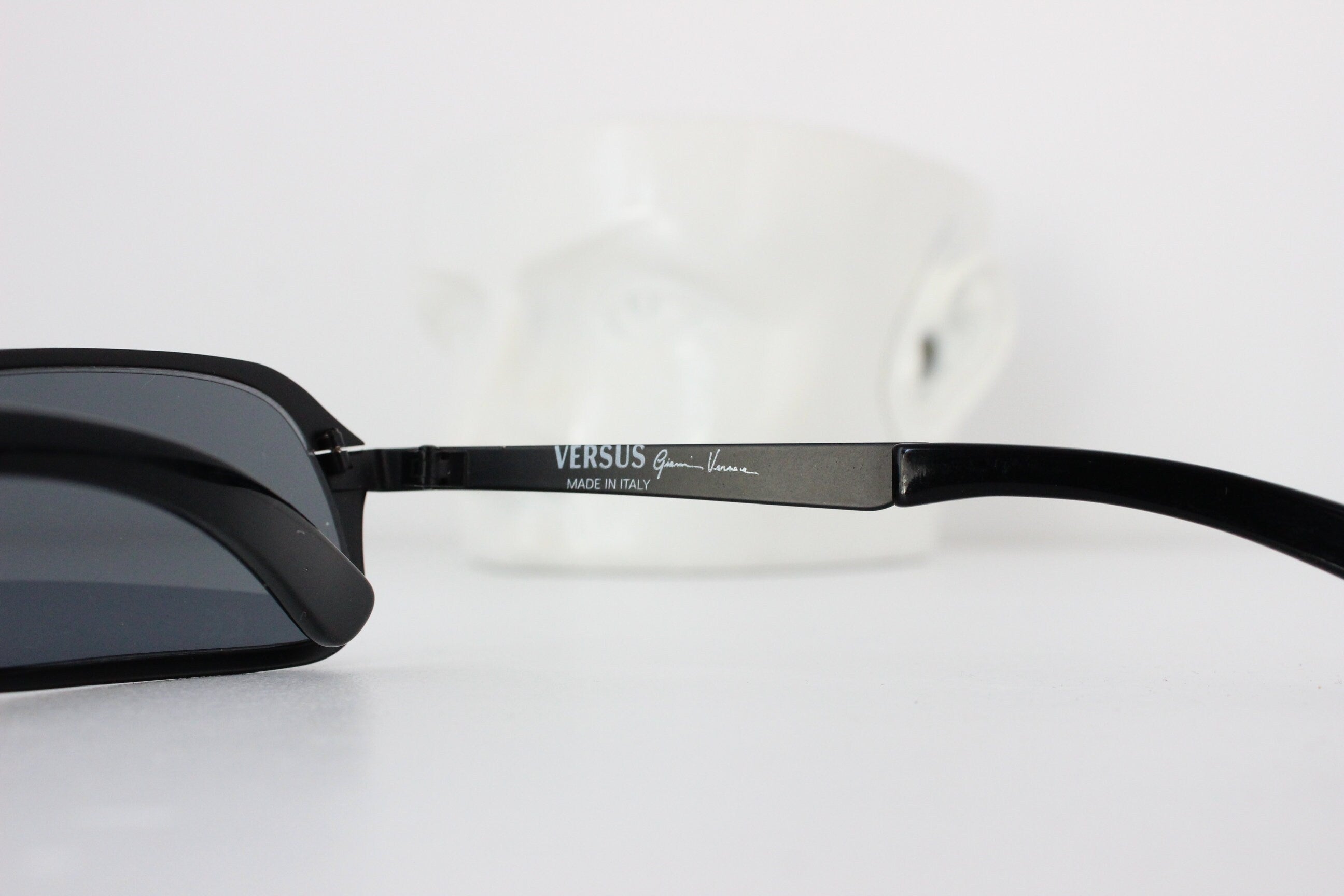 90s VERSUS By GIANNI VERSACE Matte Black Sunglasses