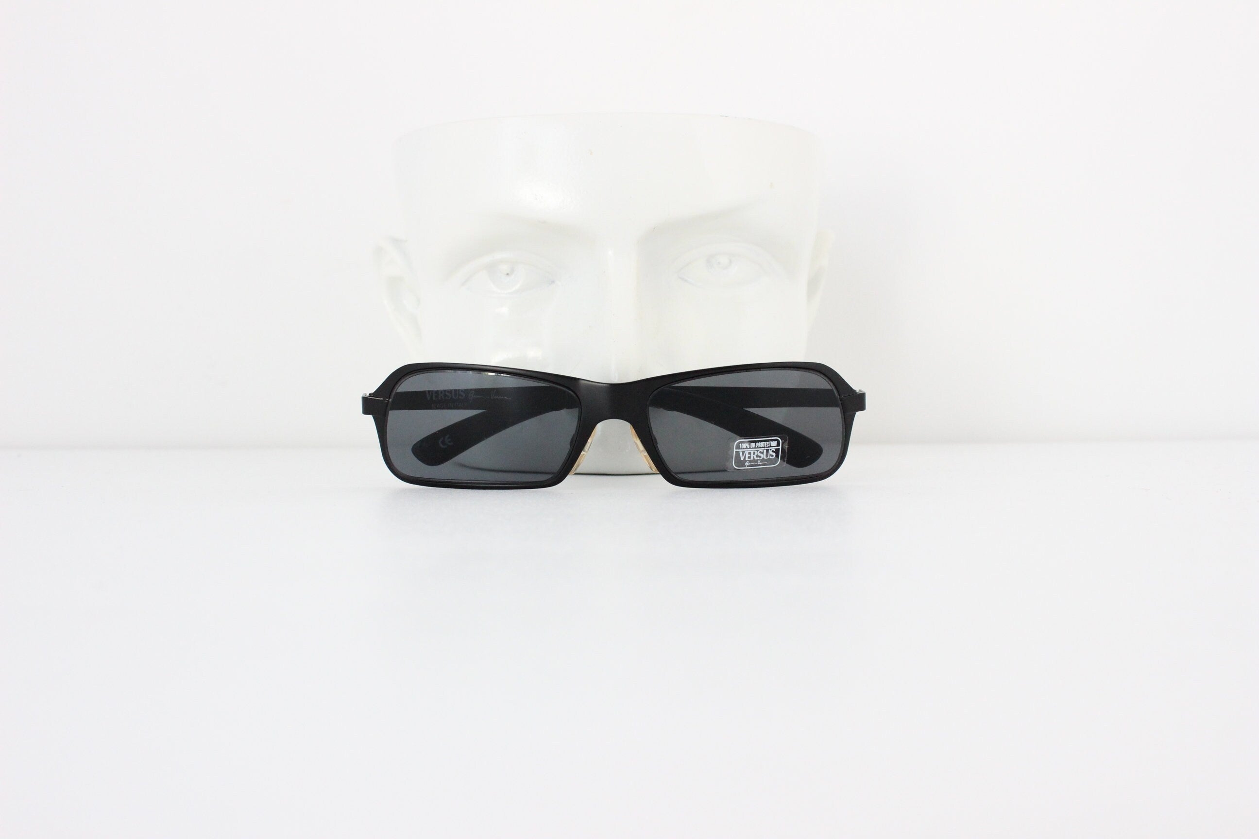 90s VERSUS By GIANNI VERSACE Matte Black Sunglasses