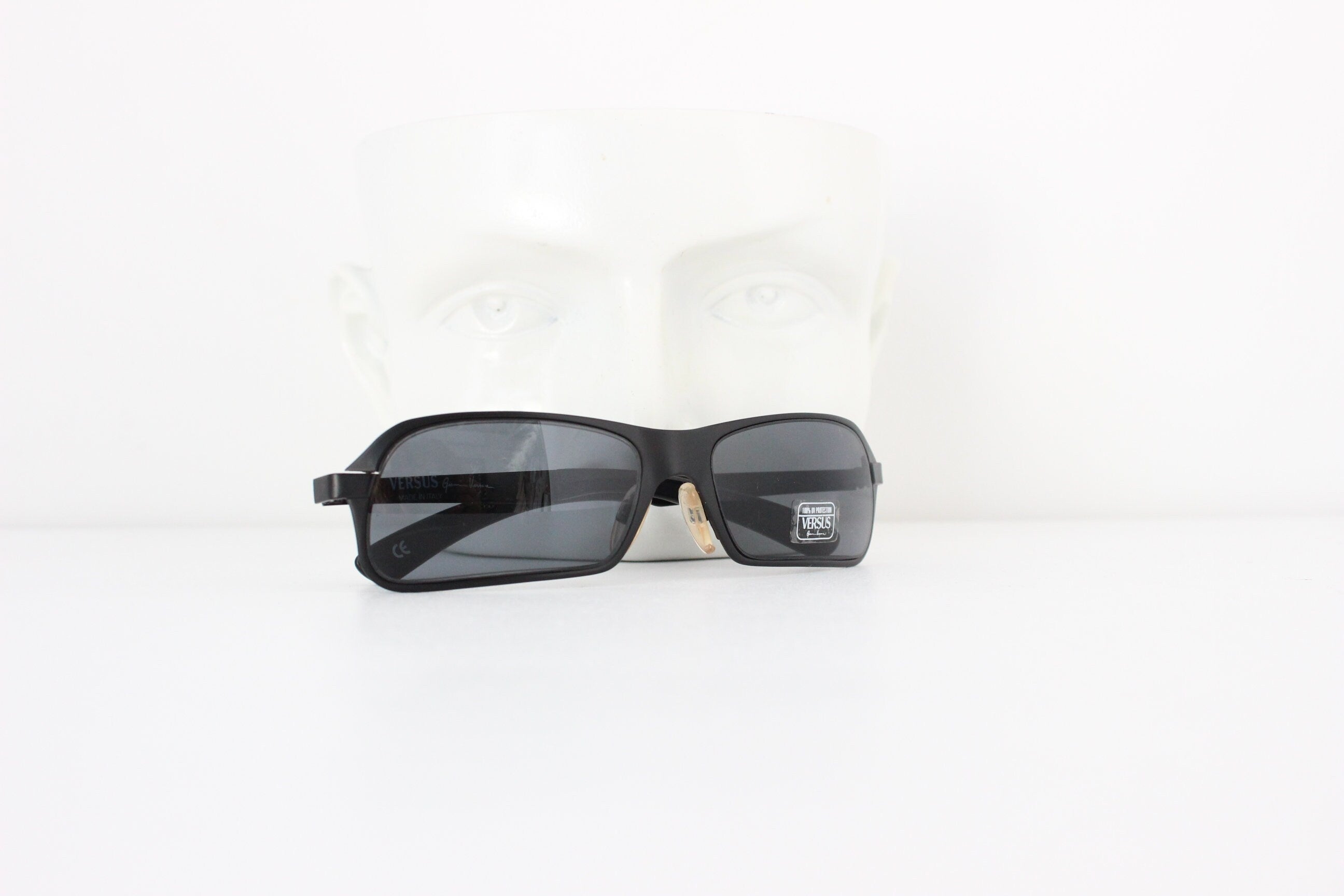 90s VERSUS By GIANNI VERSACE Matte Black Sunglasses