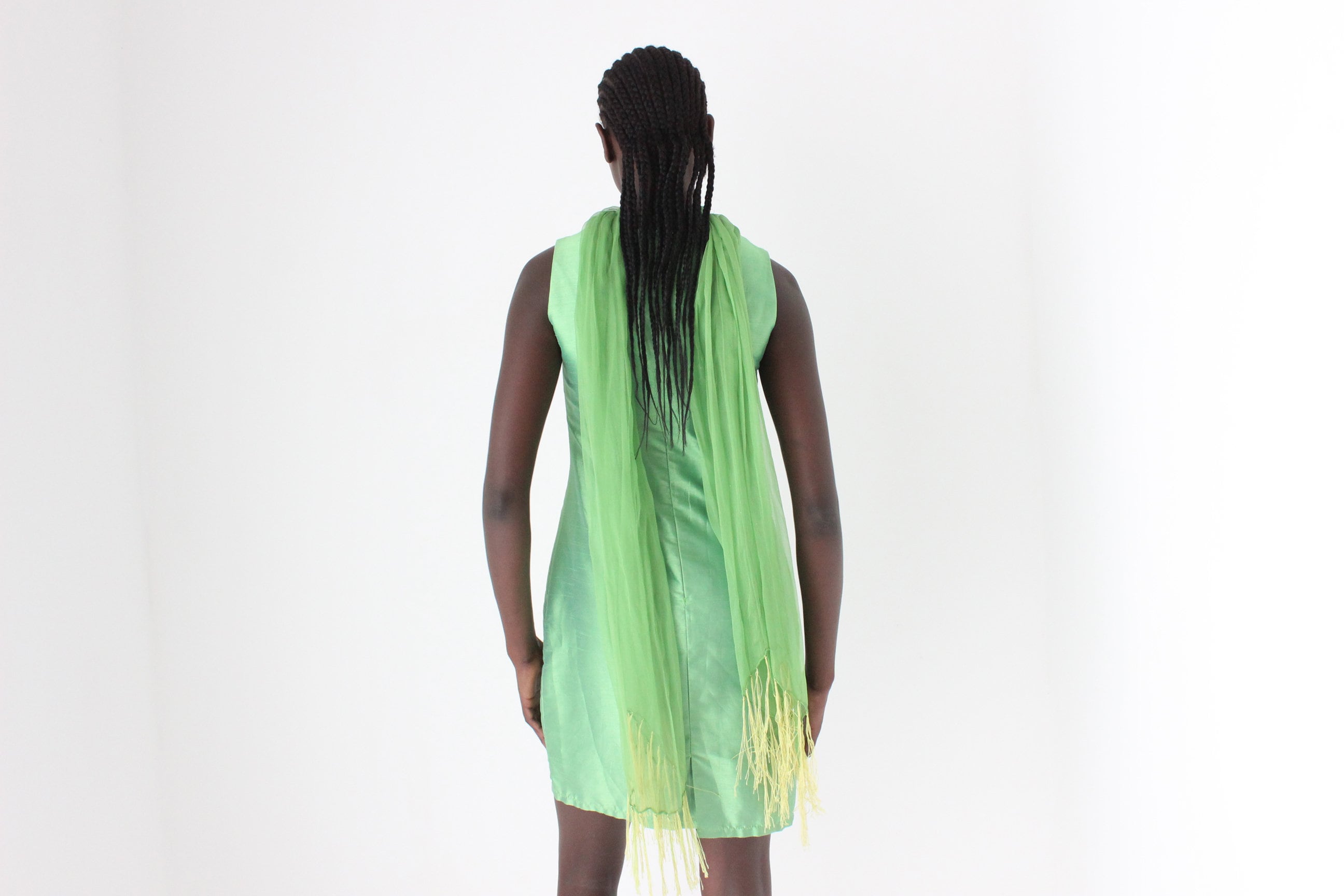 80s PURE SILK Georgette Sheer Sash Runner Belt