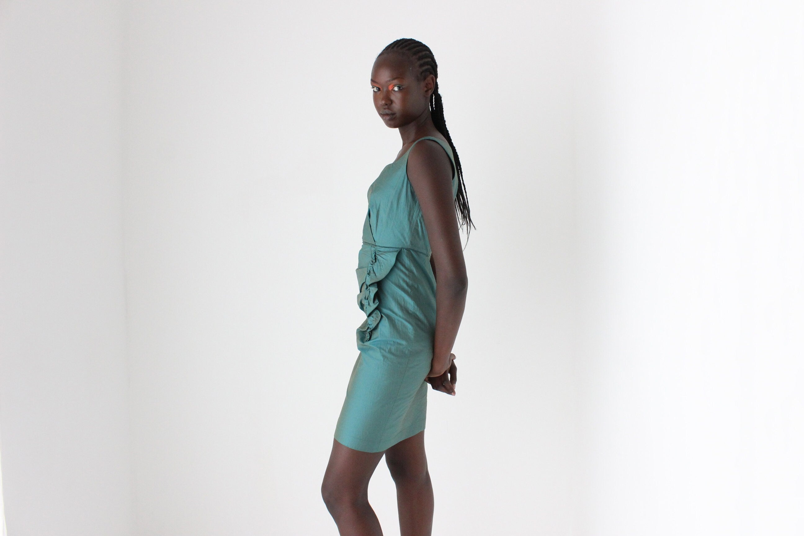 Y2K MOSCHINO Textured Ruffle Mini