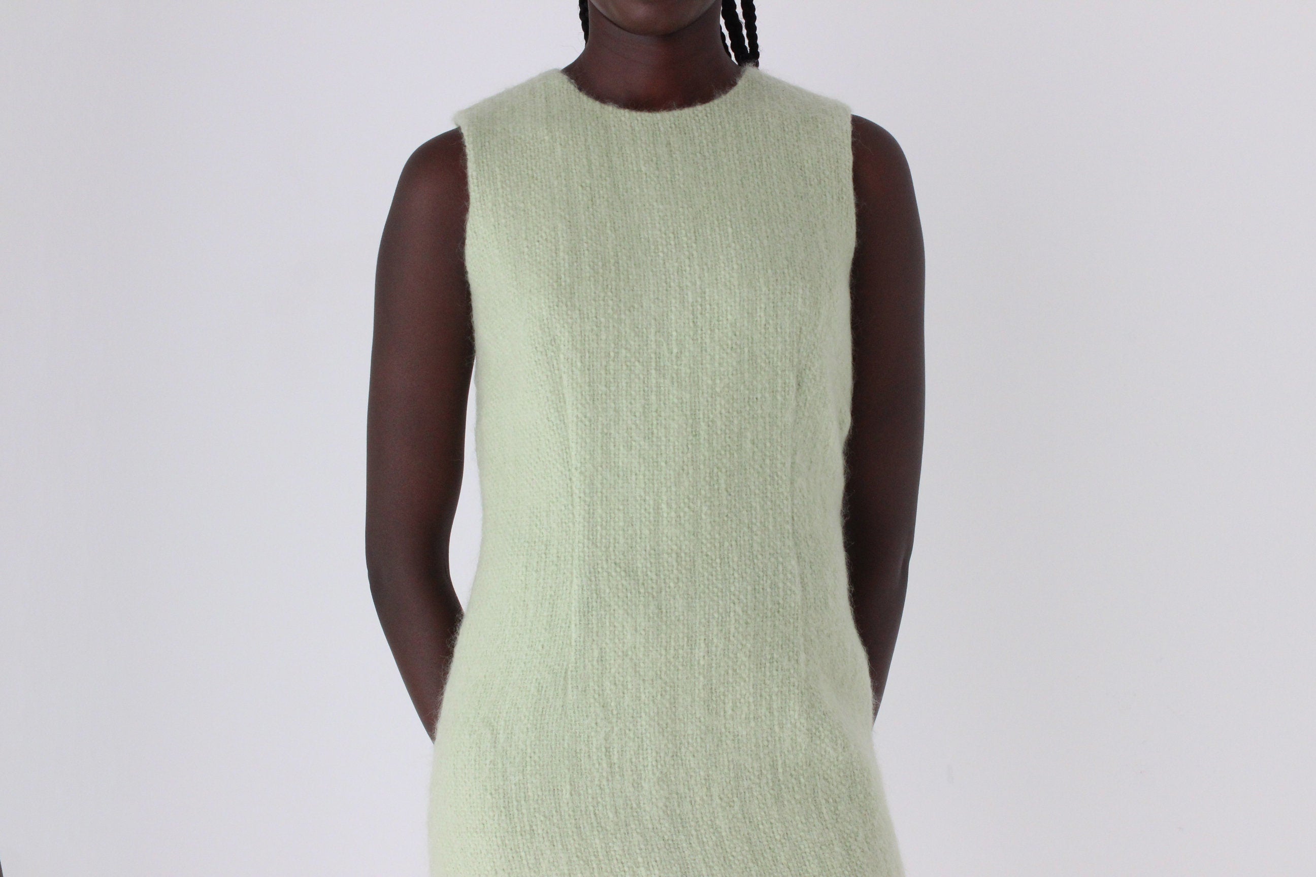 90s MOSCHINO Mohair & Wool Textured Shift Dress