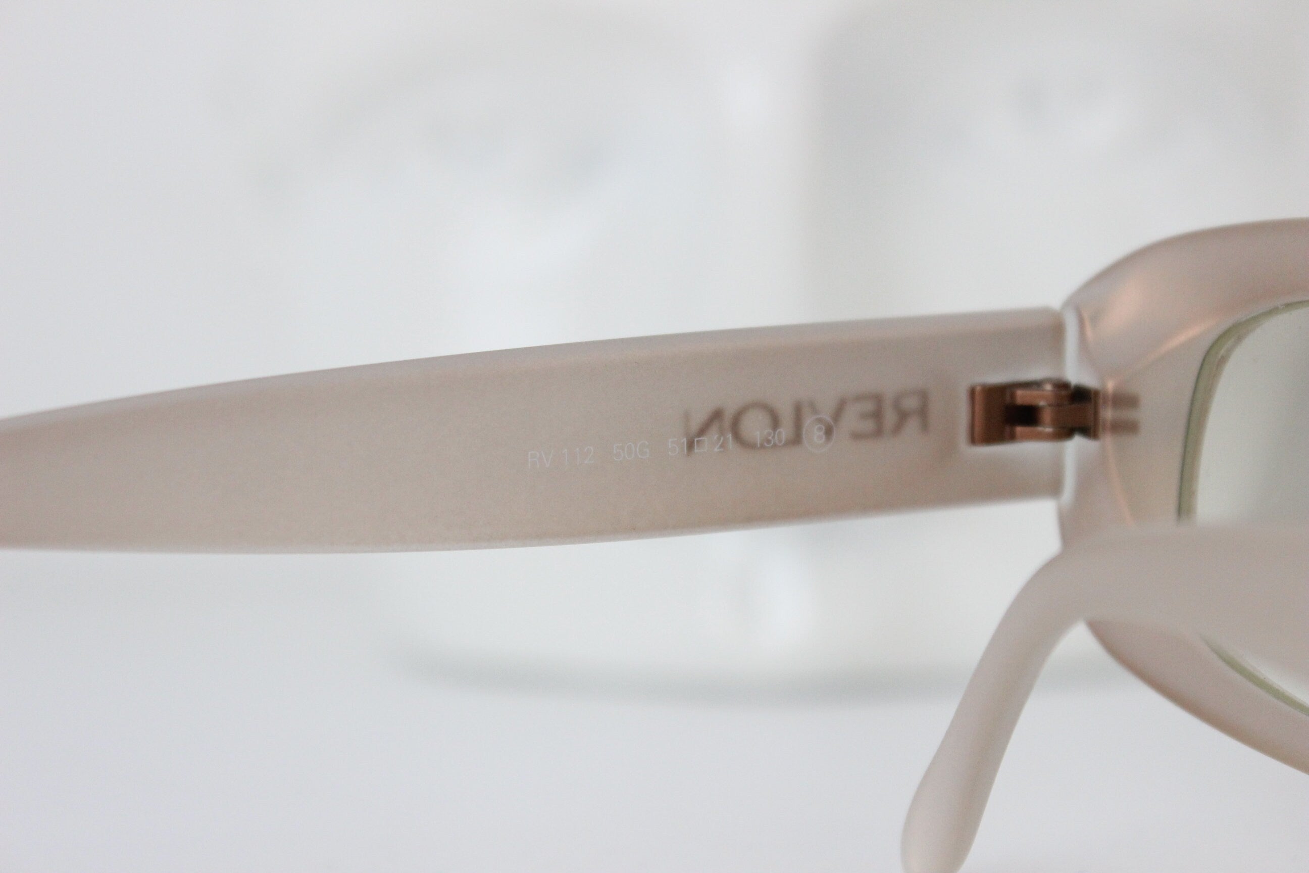 Y2K Revlon Iridescent Gold Rectangular Vintage Sunglasses - Made in Italy