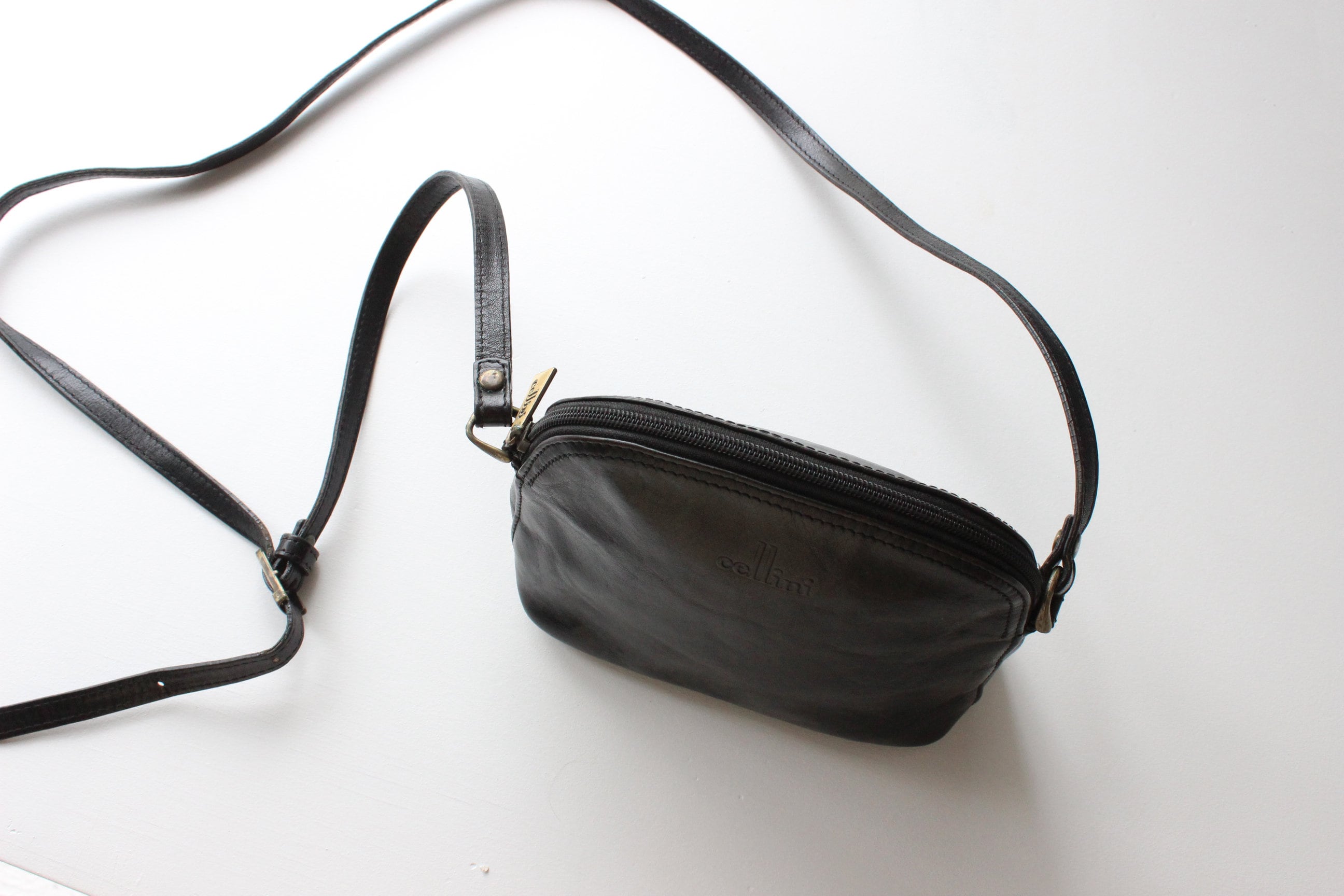90s Cellini Black Leather Handbag