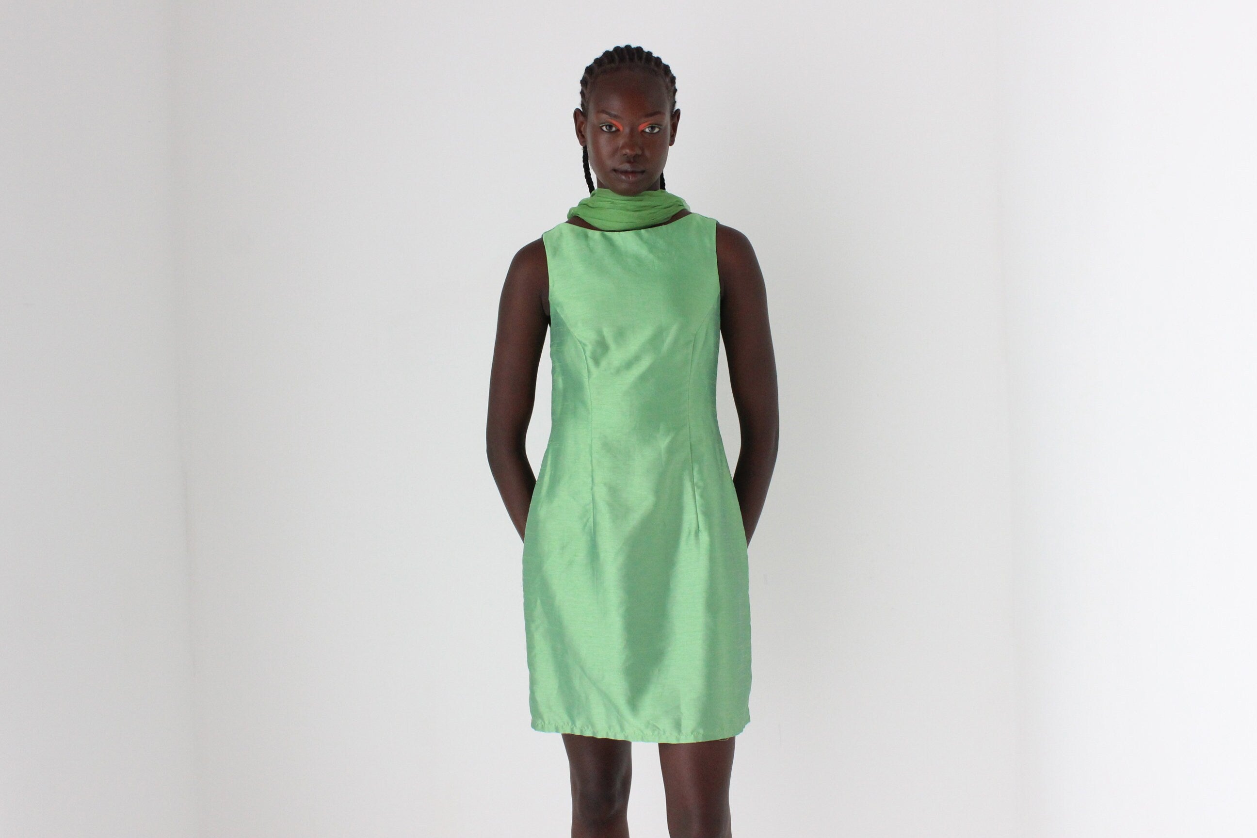 80s PURE SILK Georgette Sheer Sash Runner Belt