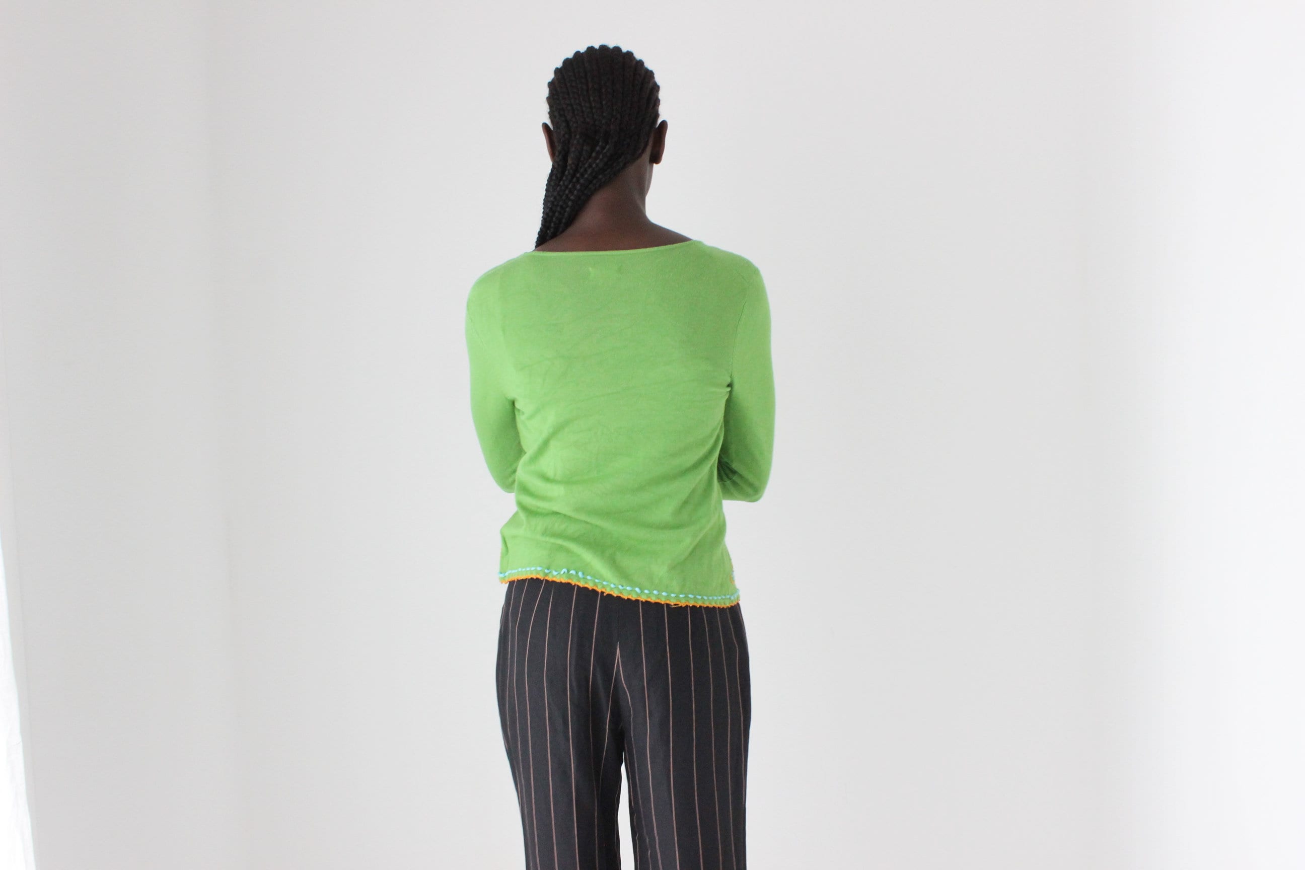 90s Embroidered Knit Tank & Cardigan Two Piece Set