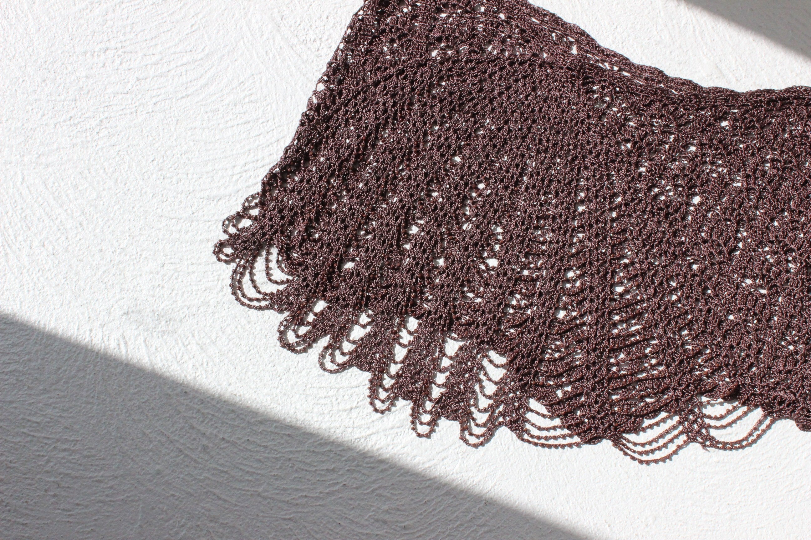 Y2K Crochet Knit Cover Up Skirt or Layering Piece