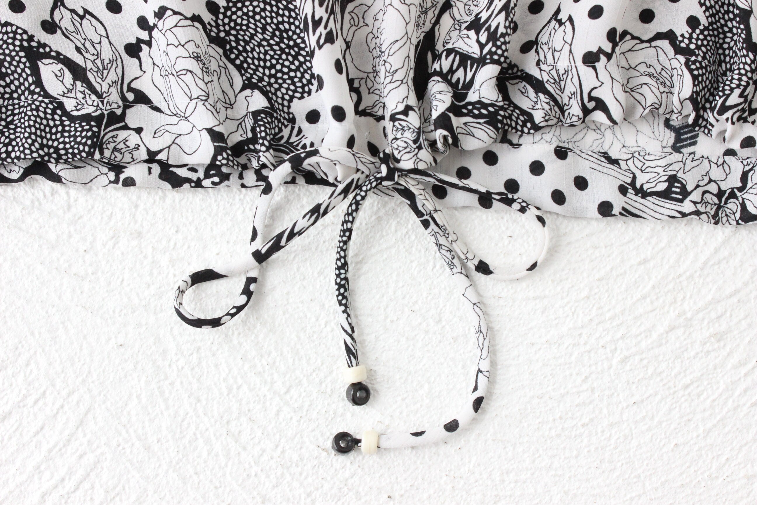 Maximalist 80s Diane Fres Georgette Lace / Polka Dot / Floral Top