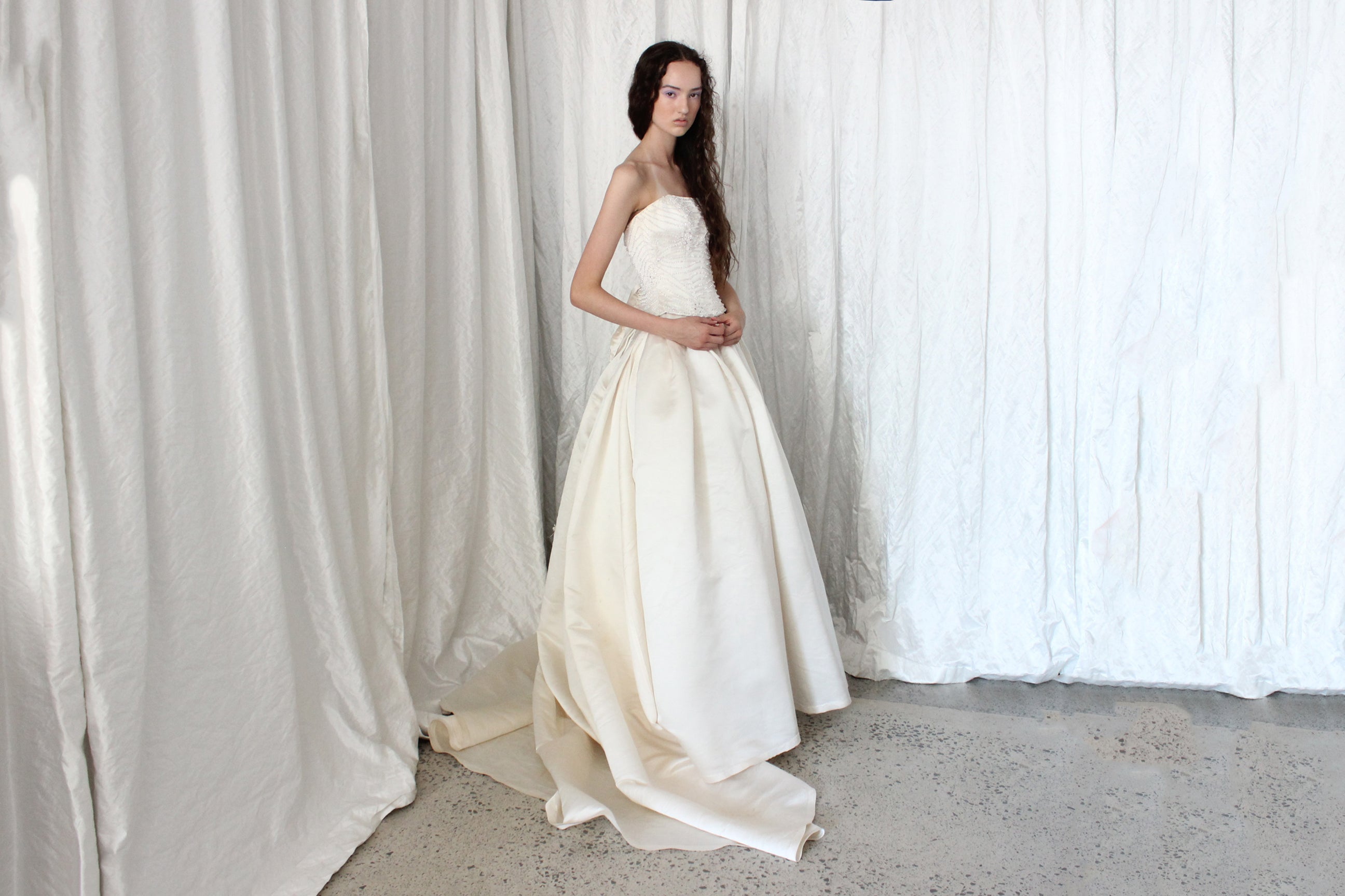 90s Duchess Silk Two Piece Corset & Skirt Set