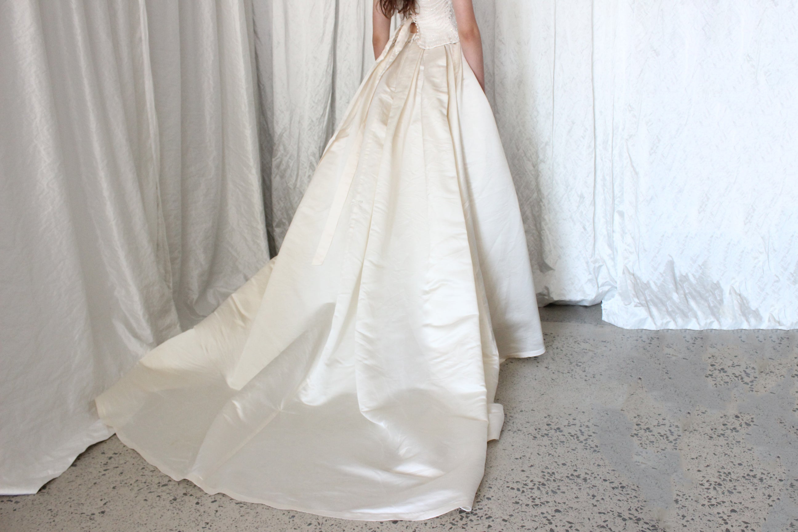 90s Duchess Silk Two Piece Corset & Skirt Set