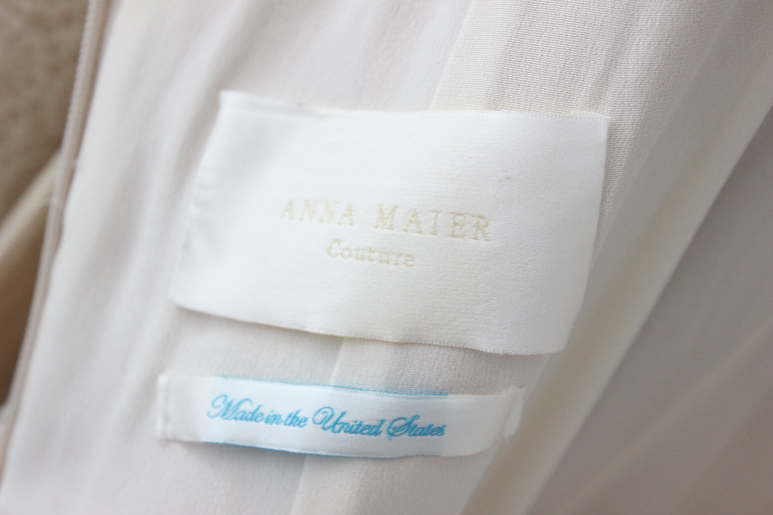 2000s Anna Maier Bridal Couture Lace Gown