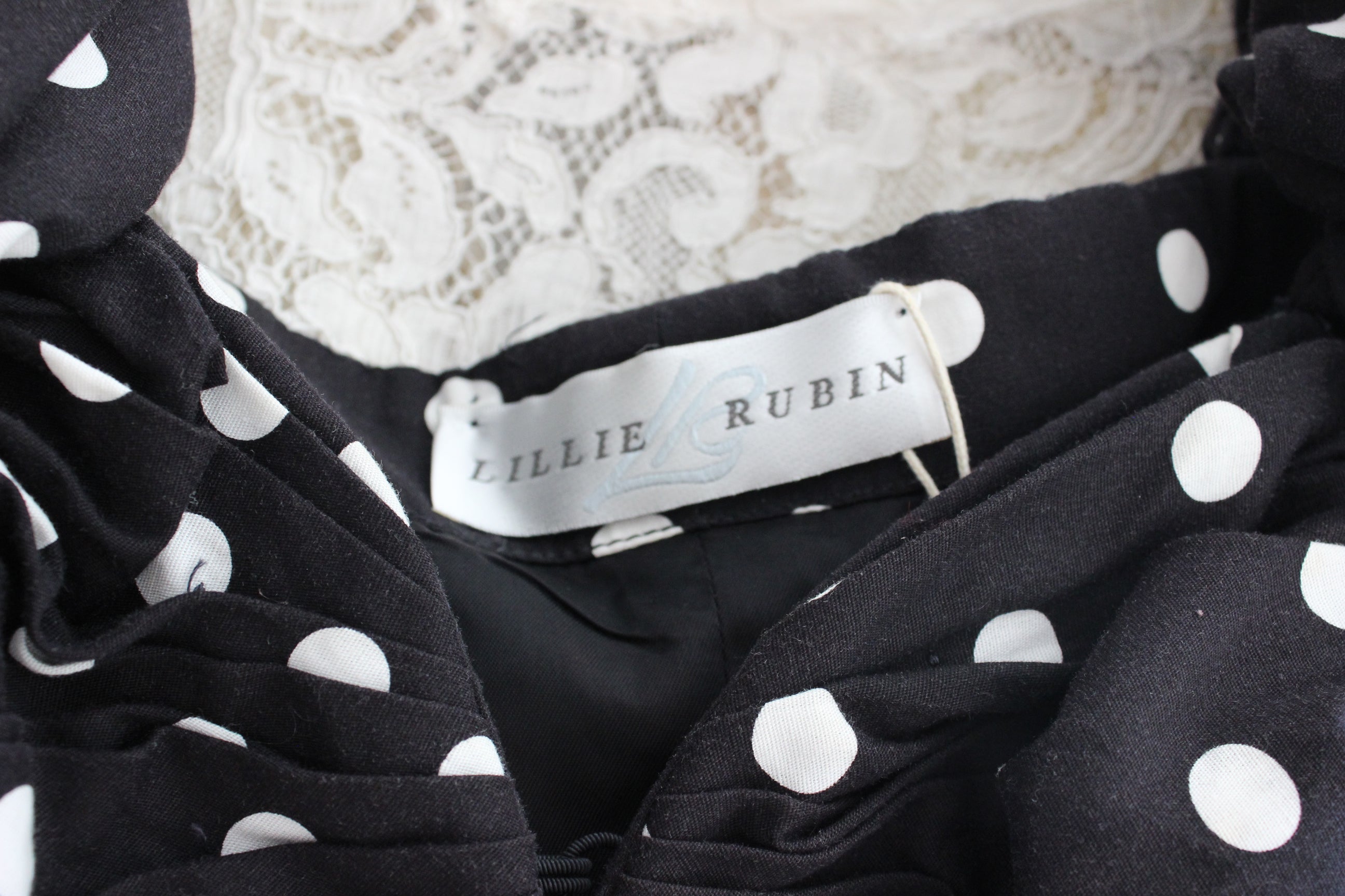 80s Lillie Rubin Monochromatic Polka Dot Set