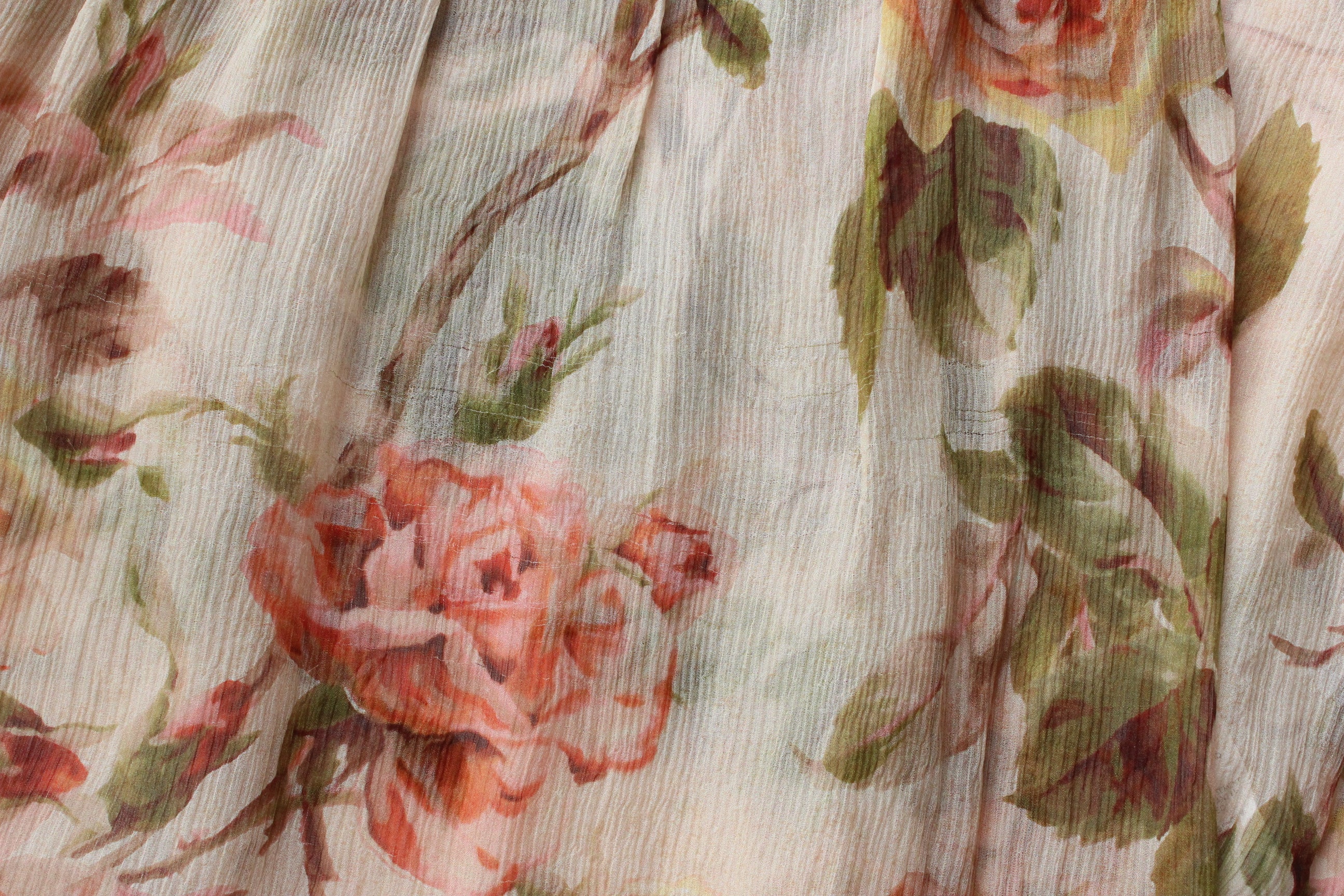 2000s Zimmermann Sheer Floral Silk Skirt