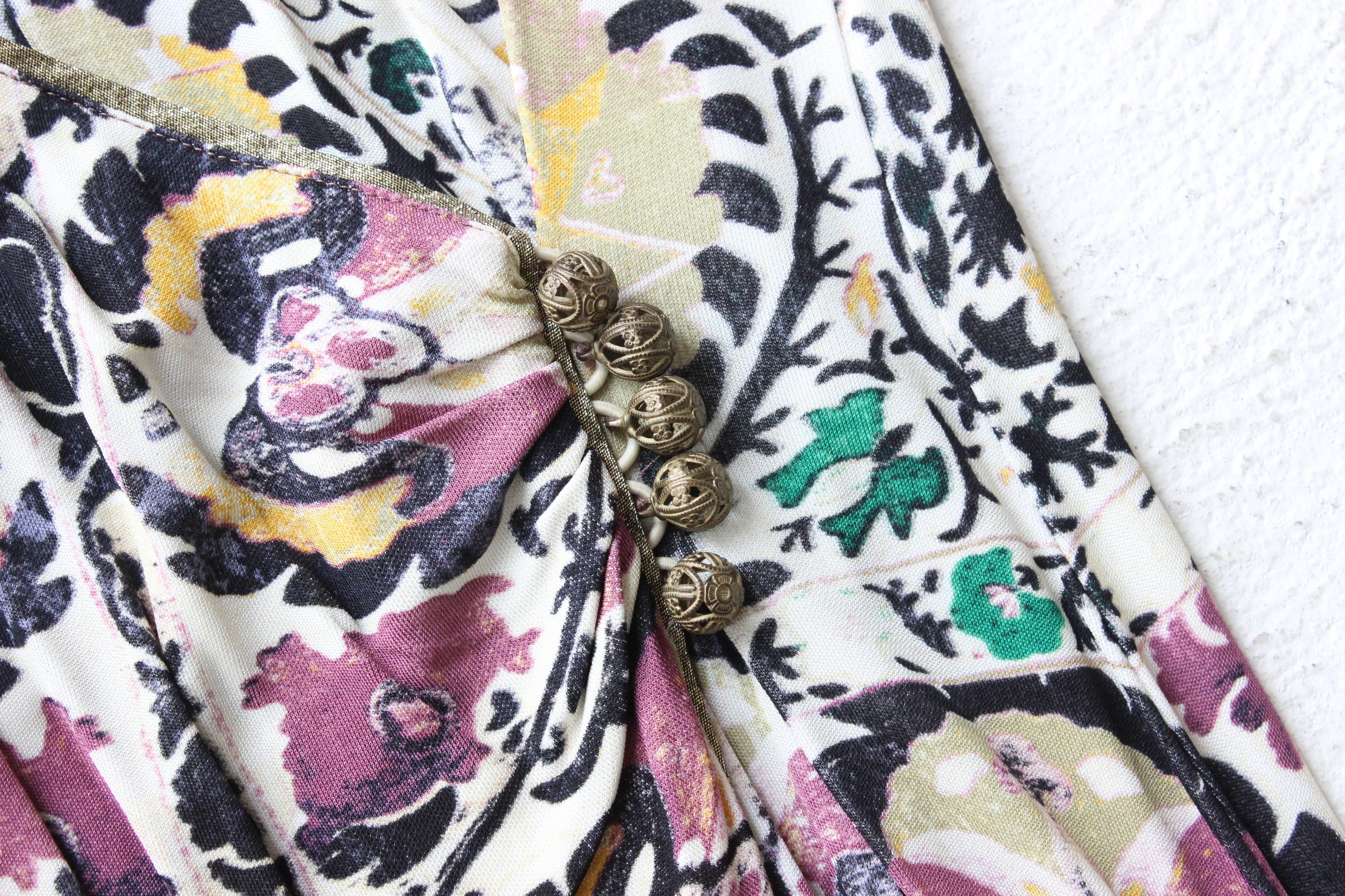 Y2K Cavalli Class Baroque Print Dress