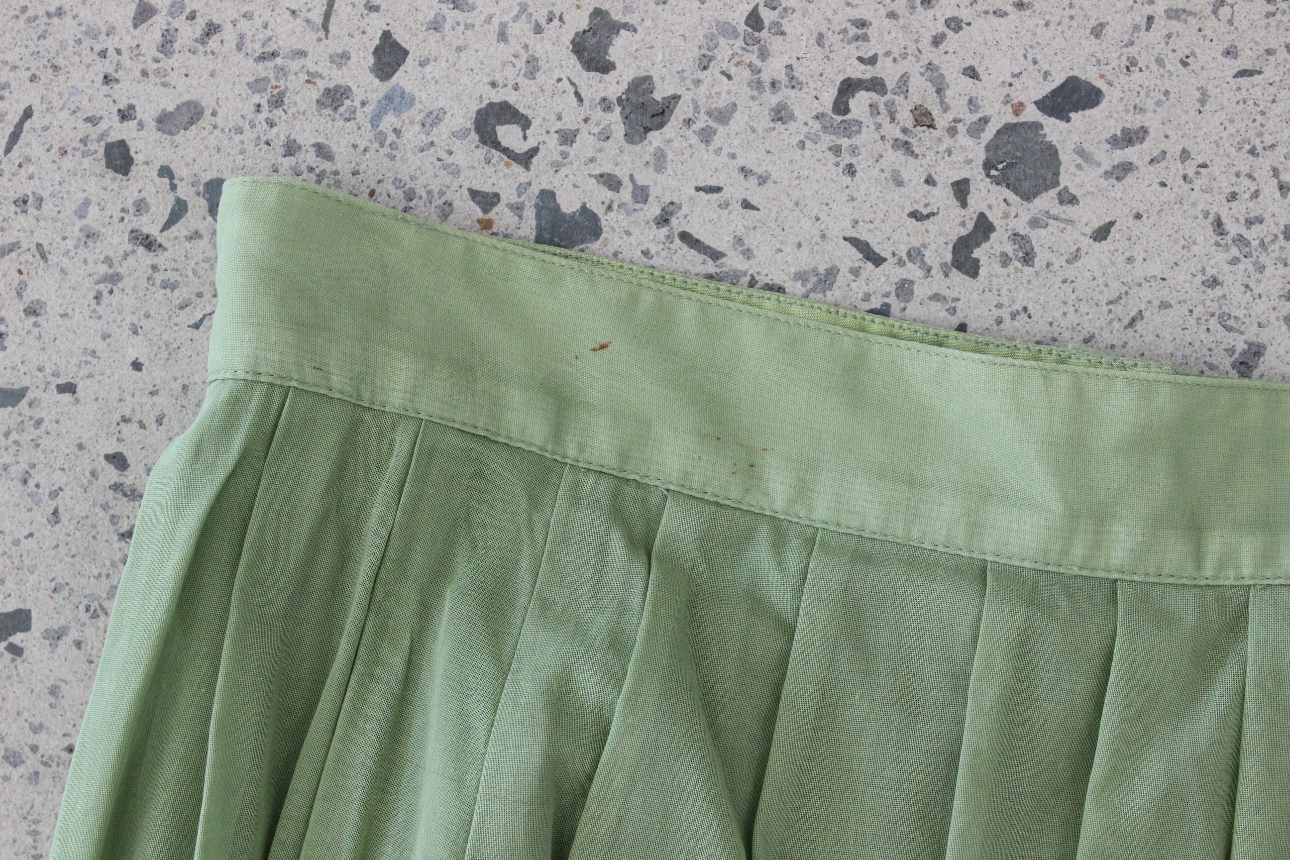 90s Laura Ashley Apple Green Cotton Skirt