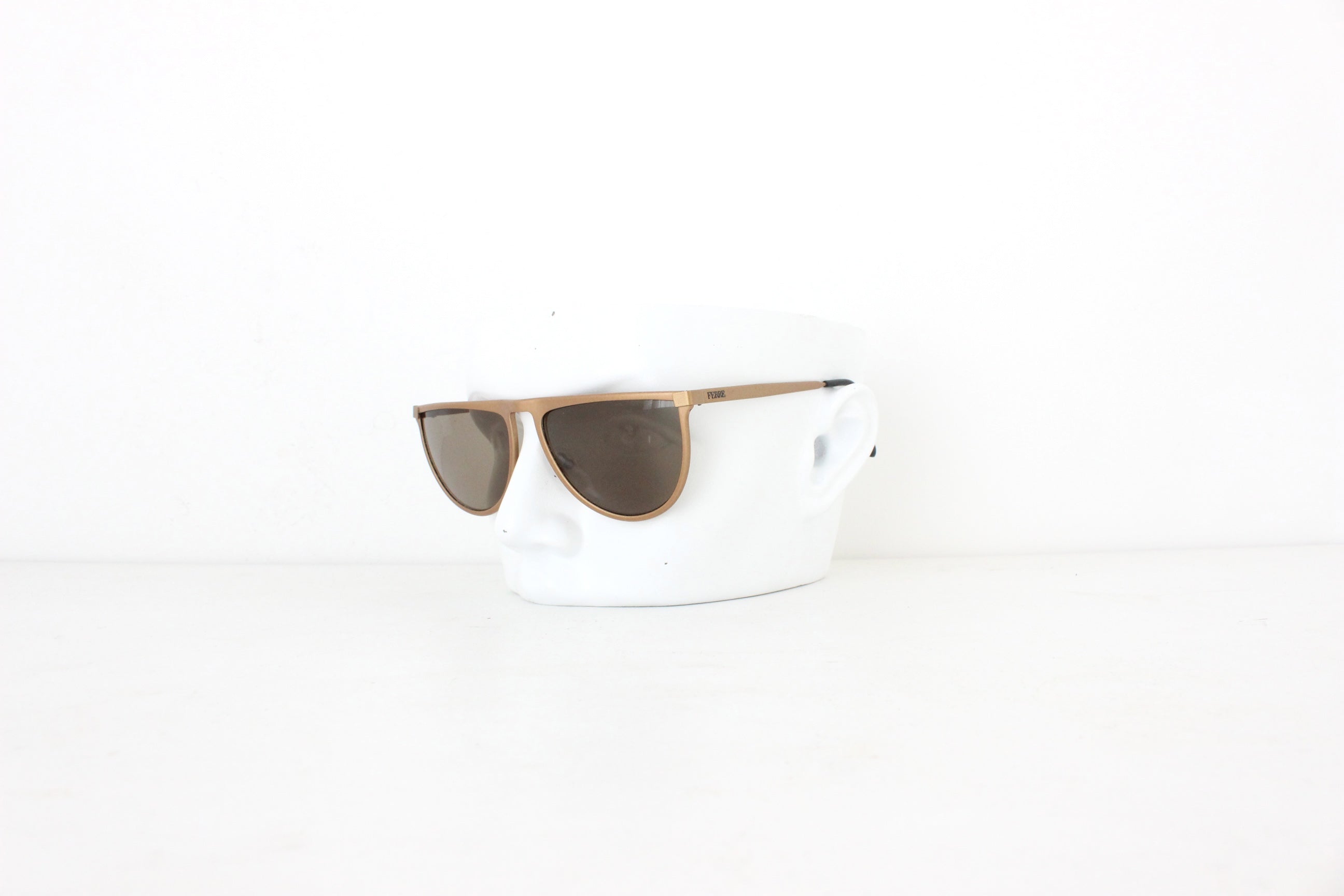 Vintage GIANFRANCO FERRE 80s Matte Bronze Sunglasses