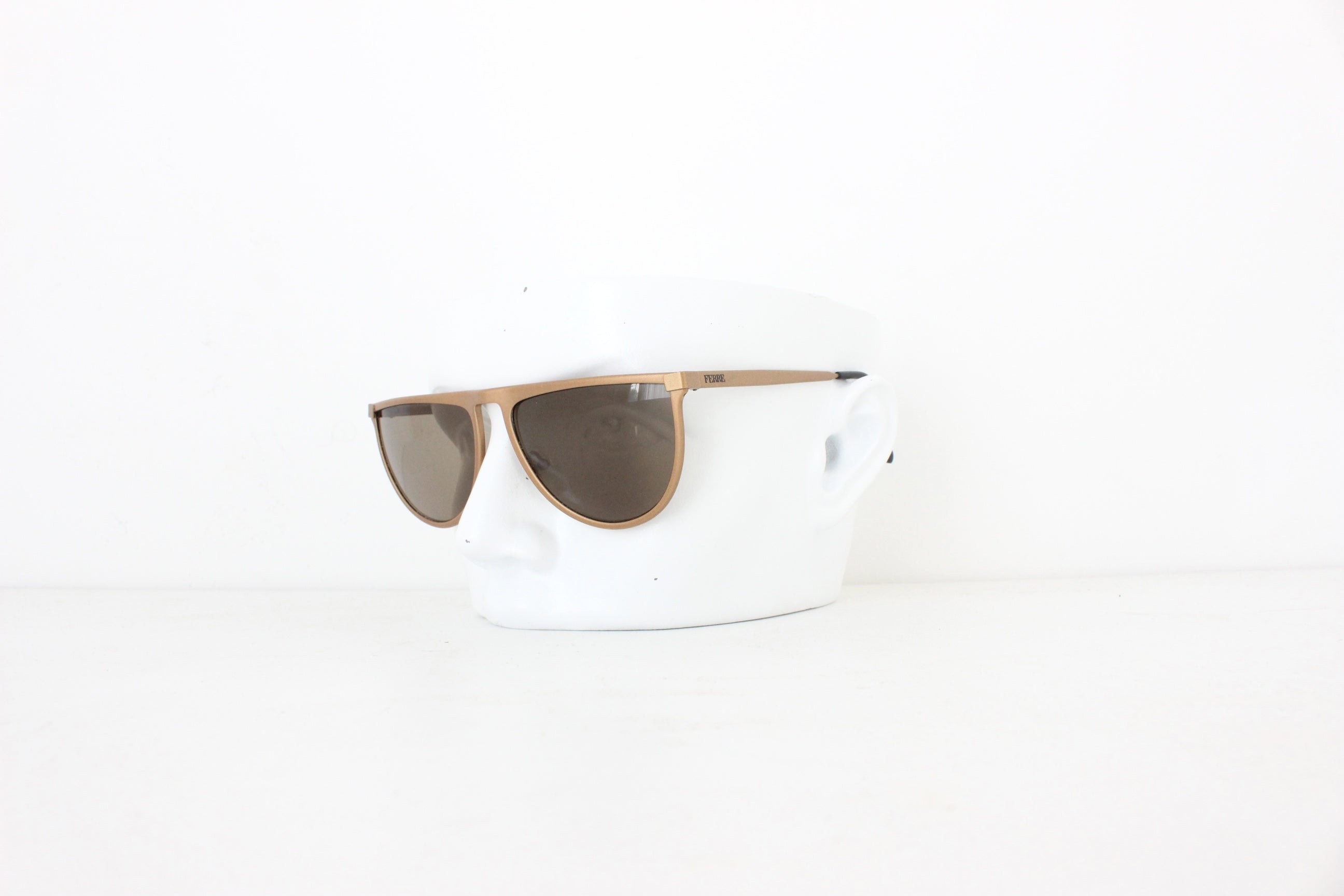 Vintage GIANFRANCO FERRE 80s Matte Bronze Sunglasses