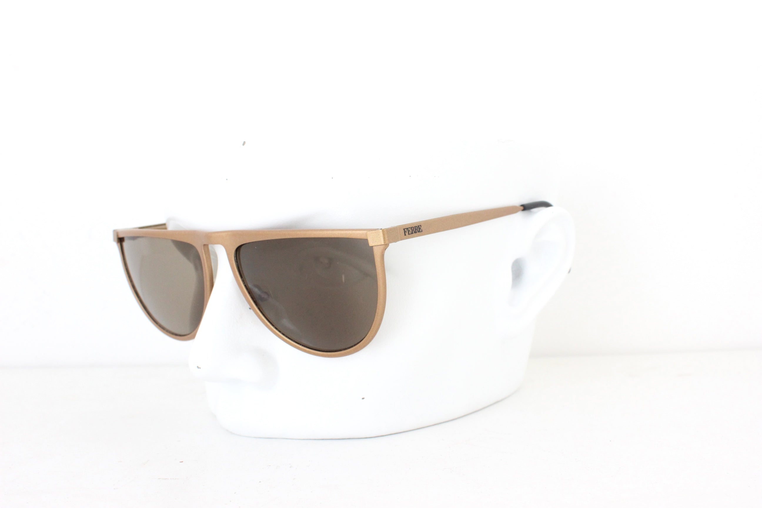 Vintage GIANFRANCO FERRE 80s Matte Bronze Sunglasses