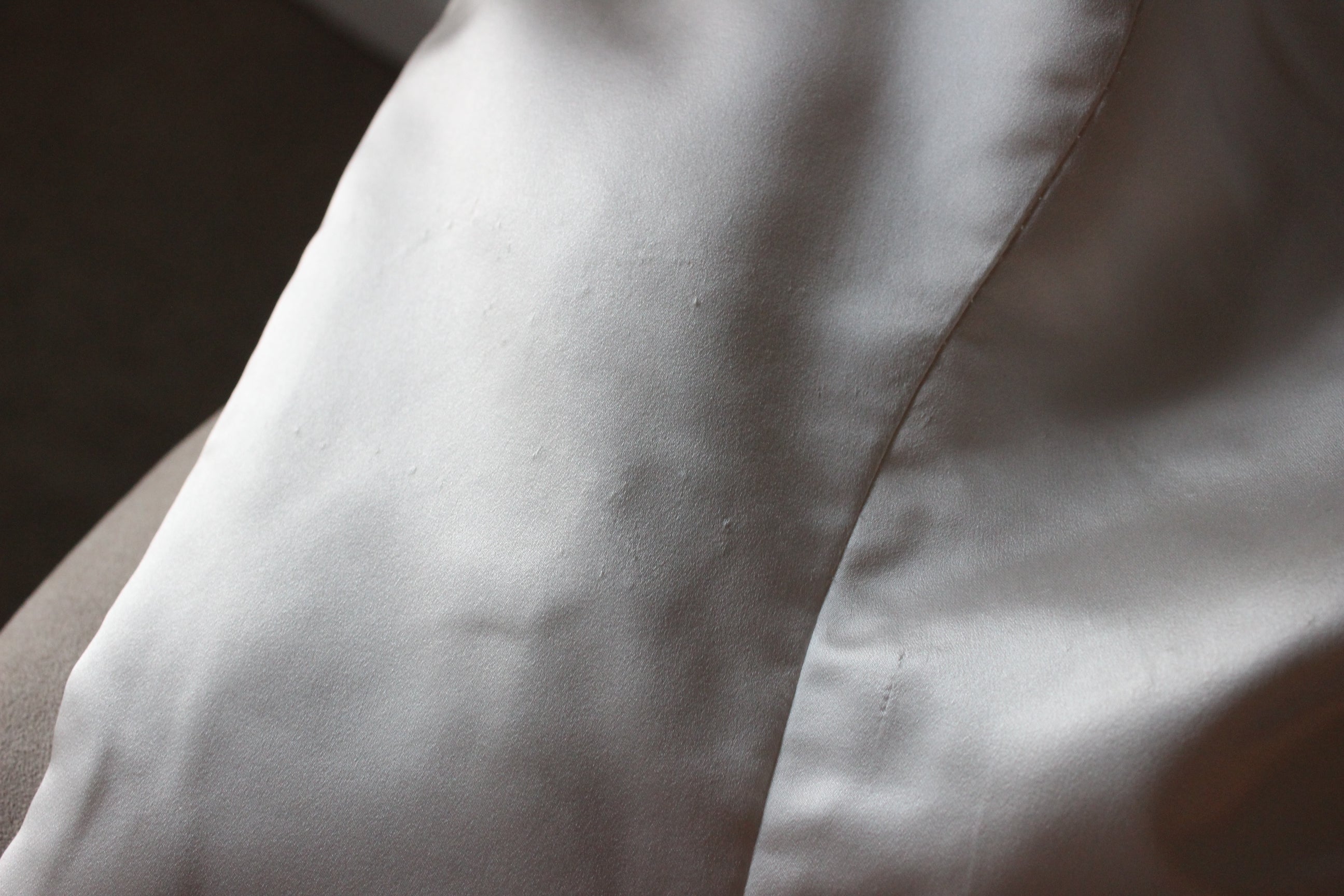90s Vintage Vera Wang Duchess Silk Satin Strapless A Line Wedding Gown