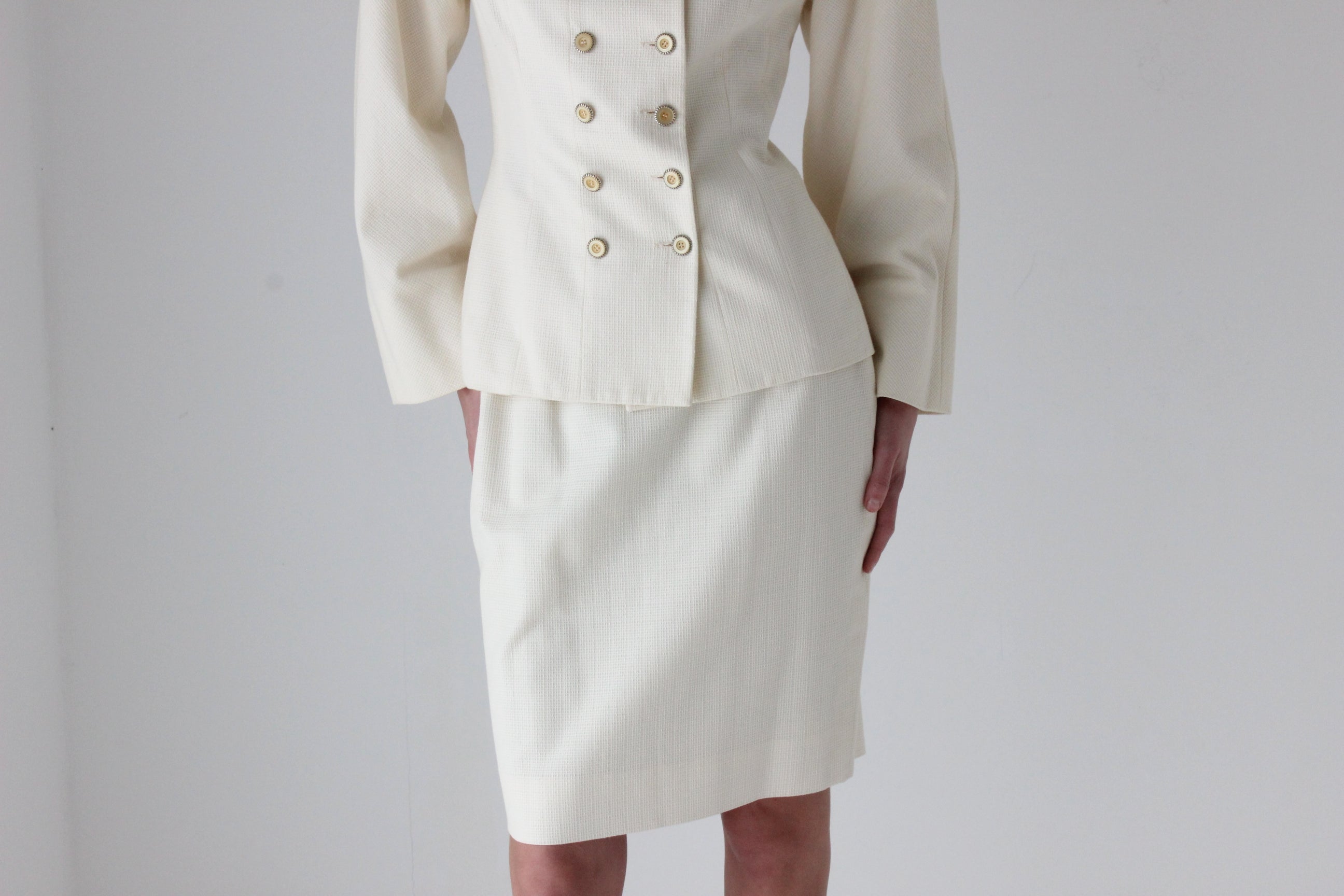 80s Karl Lagerfeld Raglan Shoulder Bridal Suit