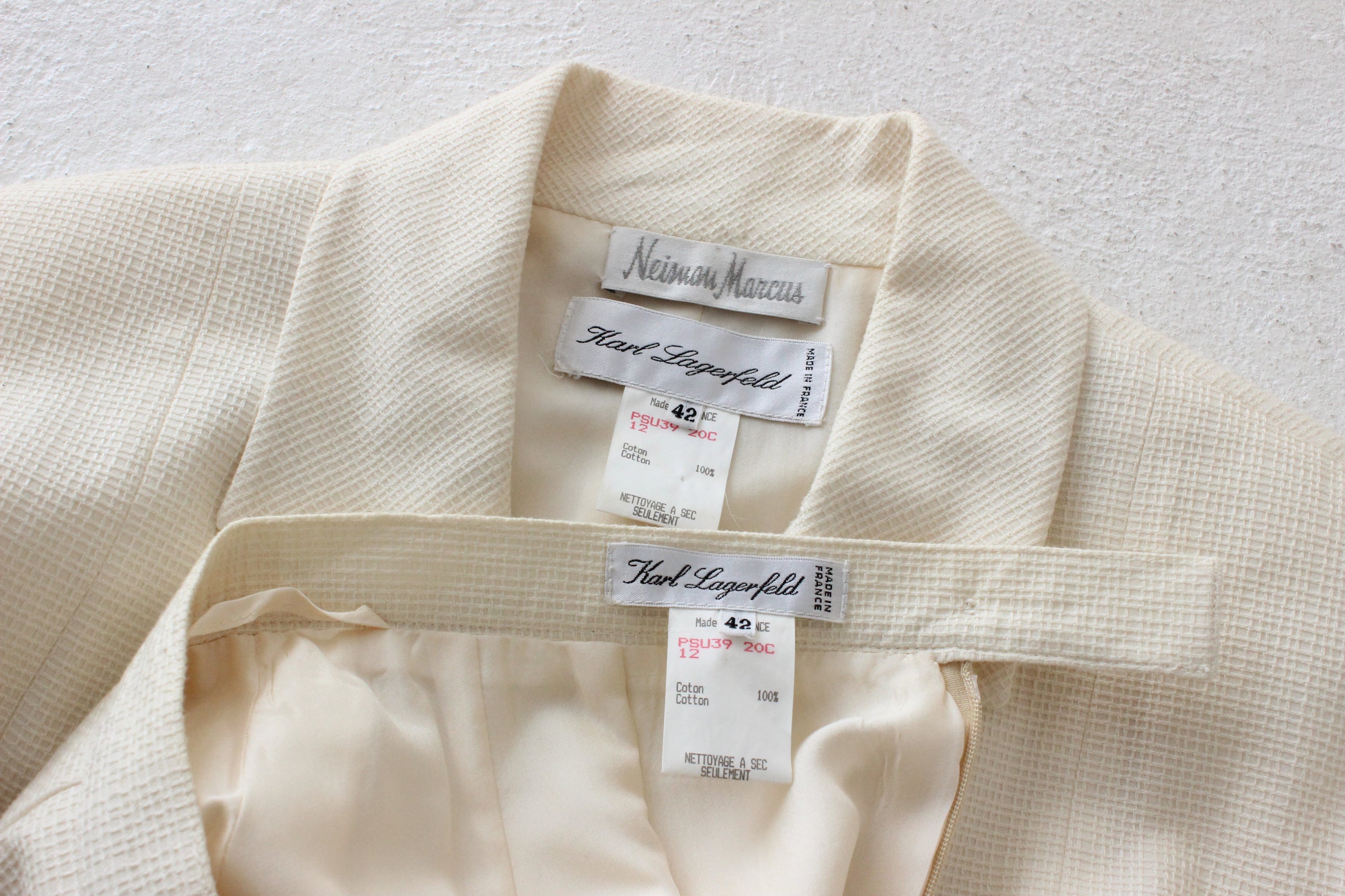 80s Karl Lagerfeld Raglan Shoulder Bridal Suit