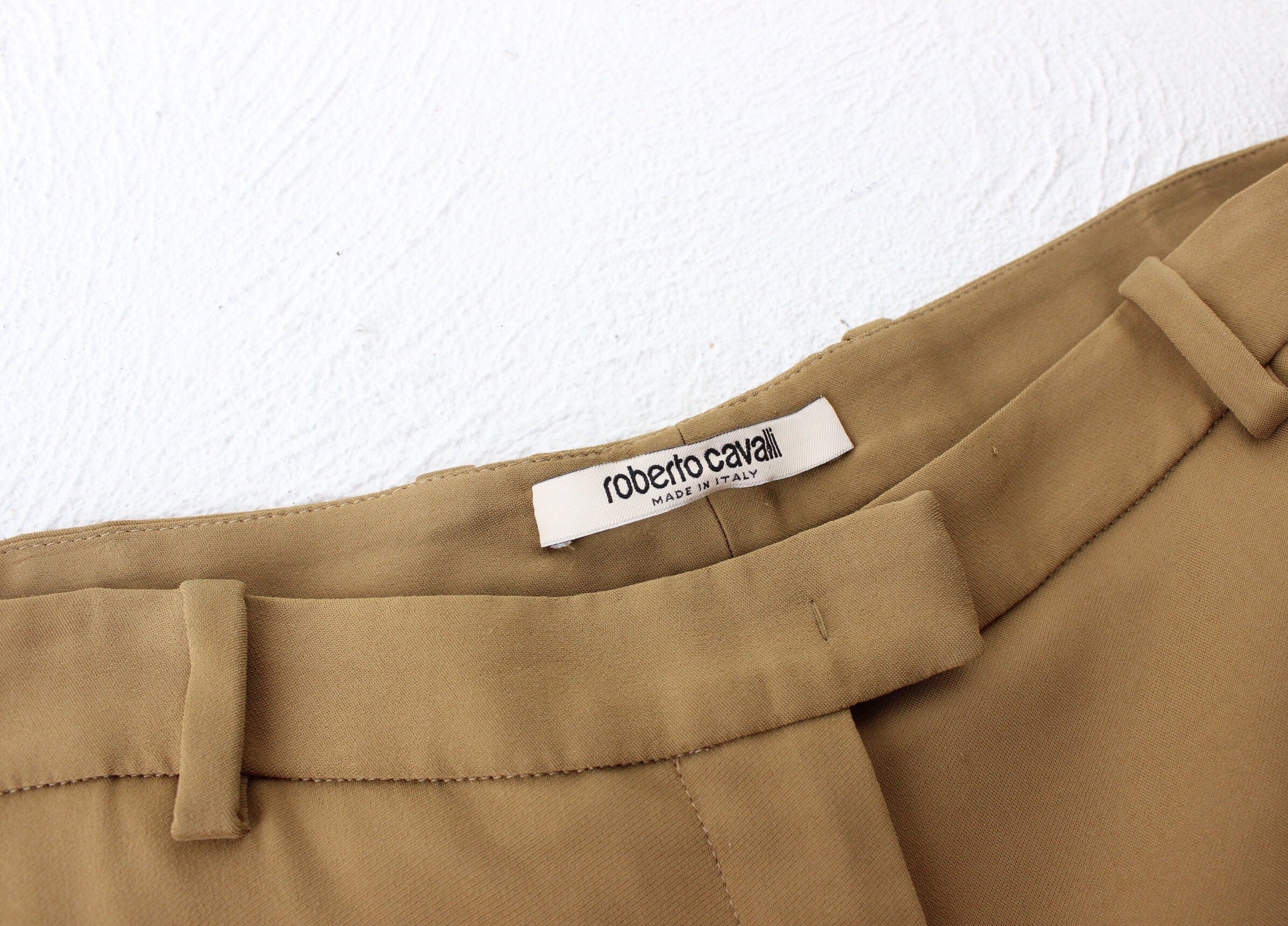 FUTURISM Y2K Roberto Cavalli Bootcut Trousers w/ Lace Up Sides