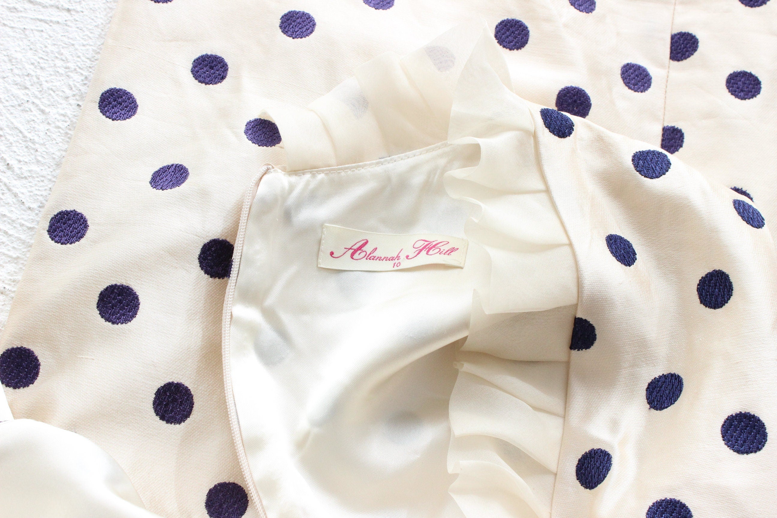 2000s Alannah Hill Pure Silk Polka Dot Mini