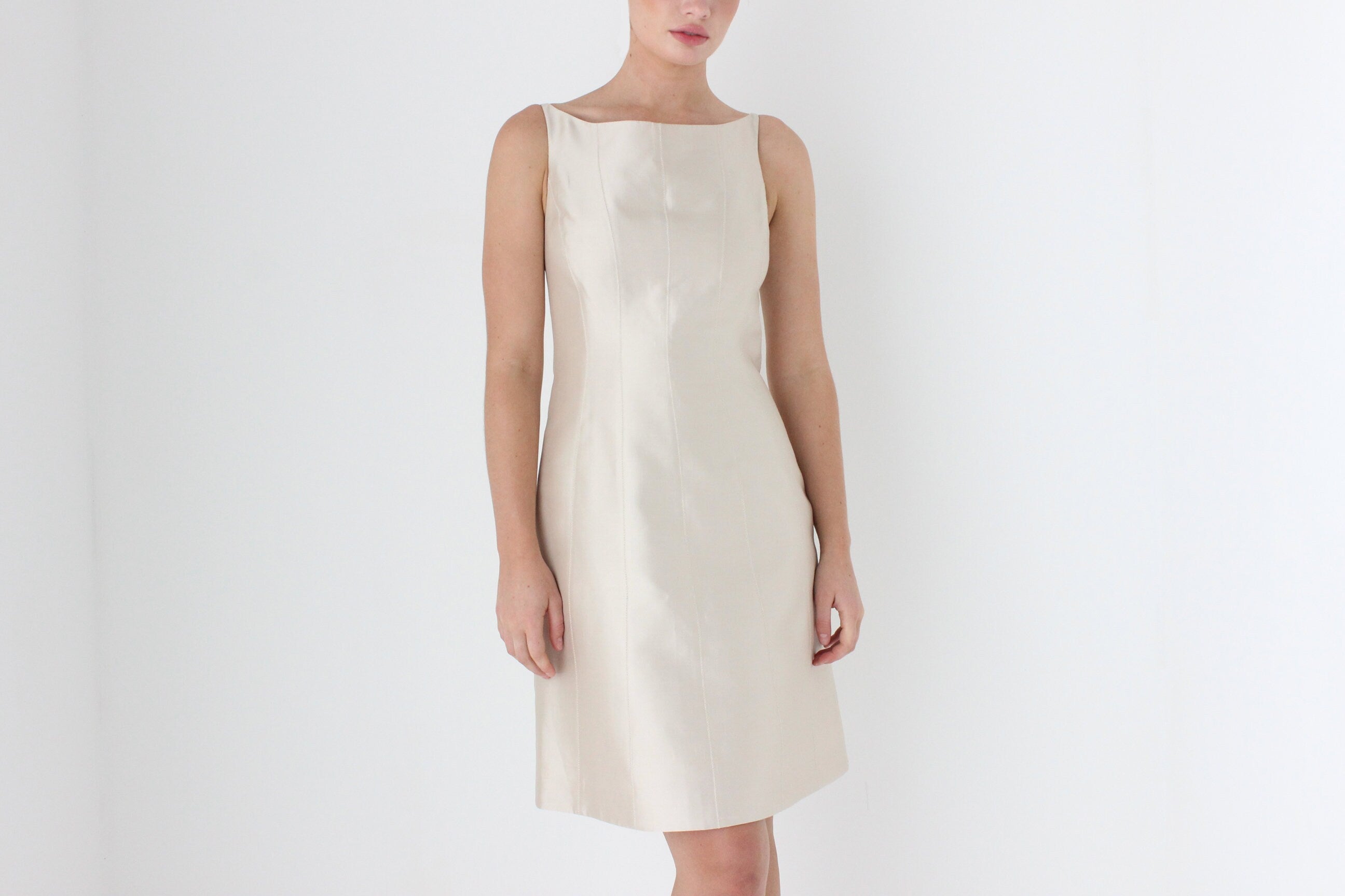 2000s Amanda Wakeley Pure Silk Pearlescent A-Line Dress